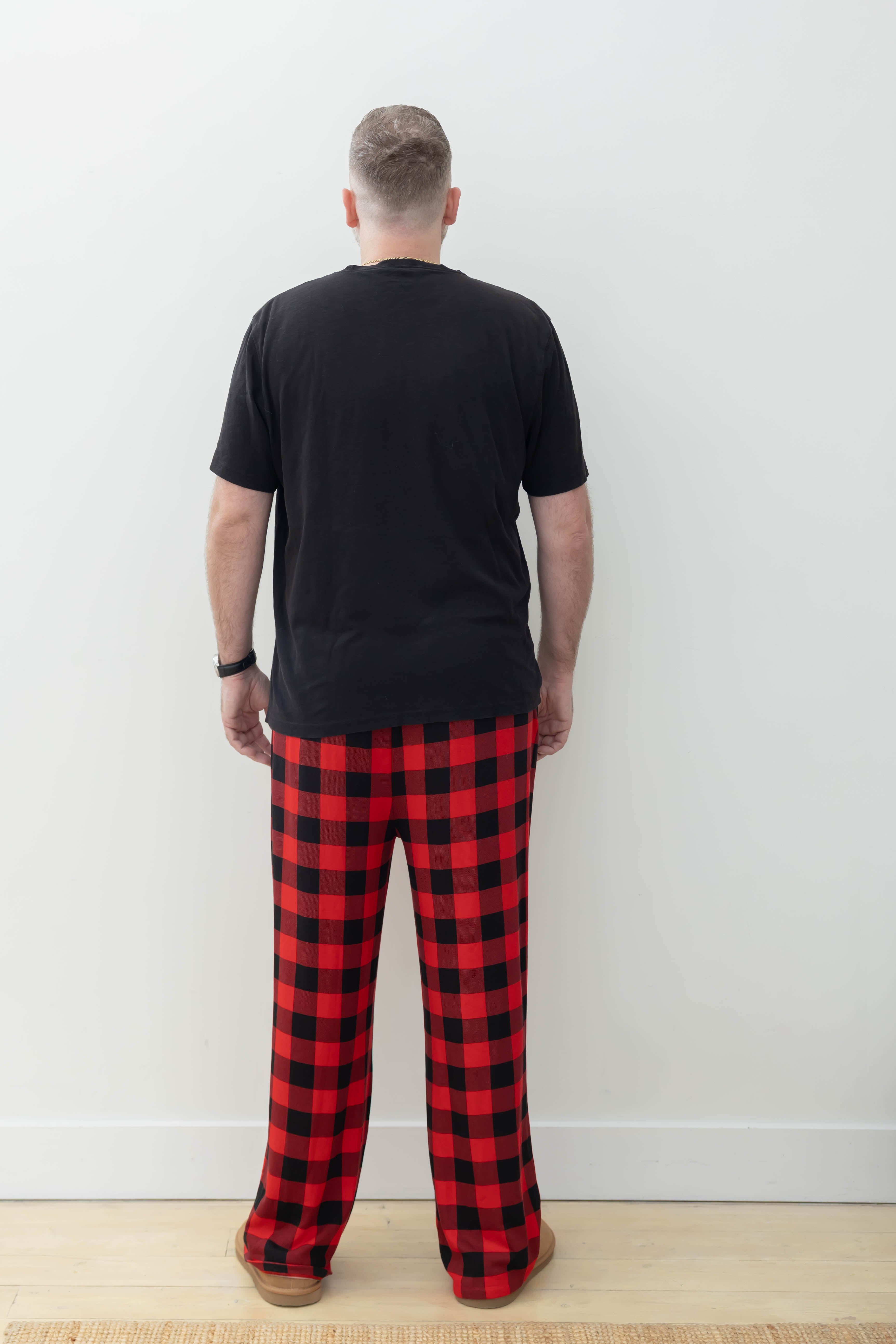 Unisex Friday Straight Leg Pant in Red Buffalo Plaid