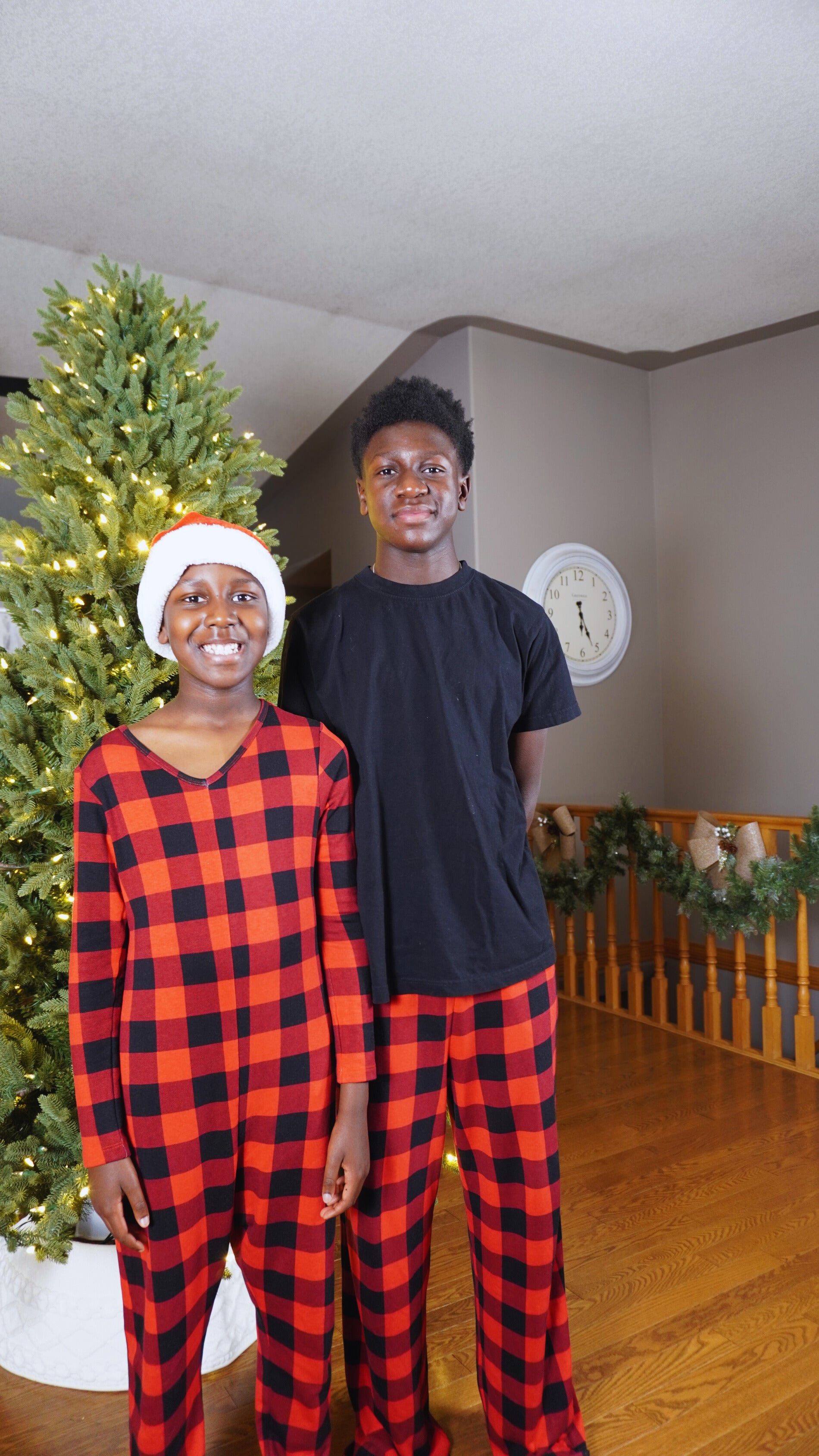 Unisex Friday Straight Leg Pant in Red Buffalo Plaid