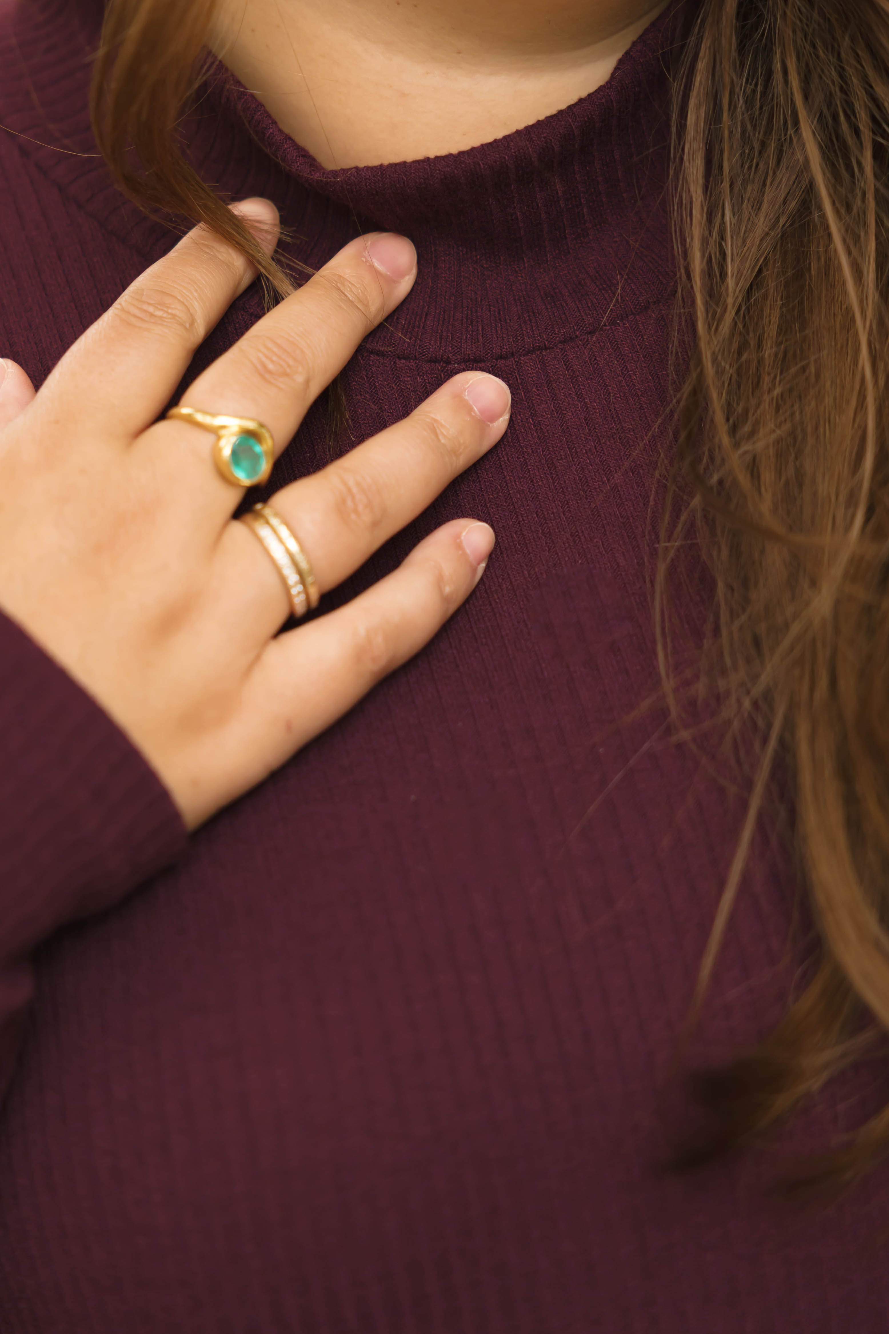 Gabriela Long Sleeve Rib Dress in Mulberry