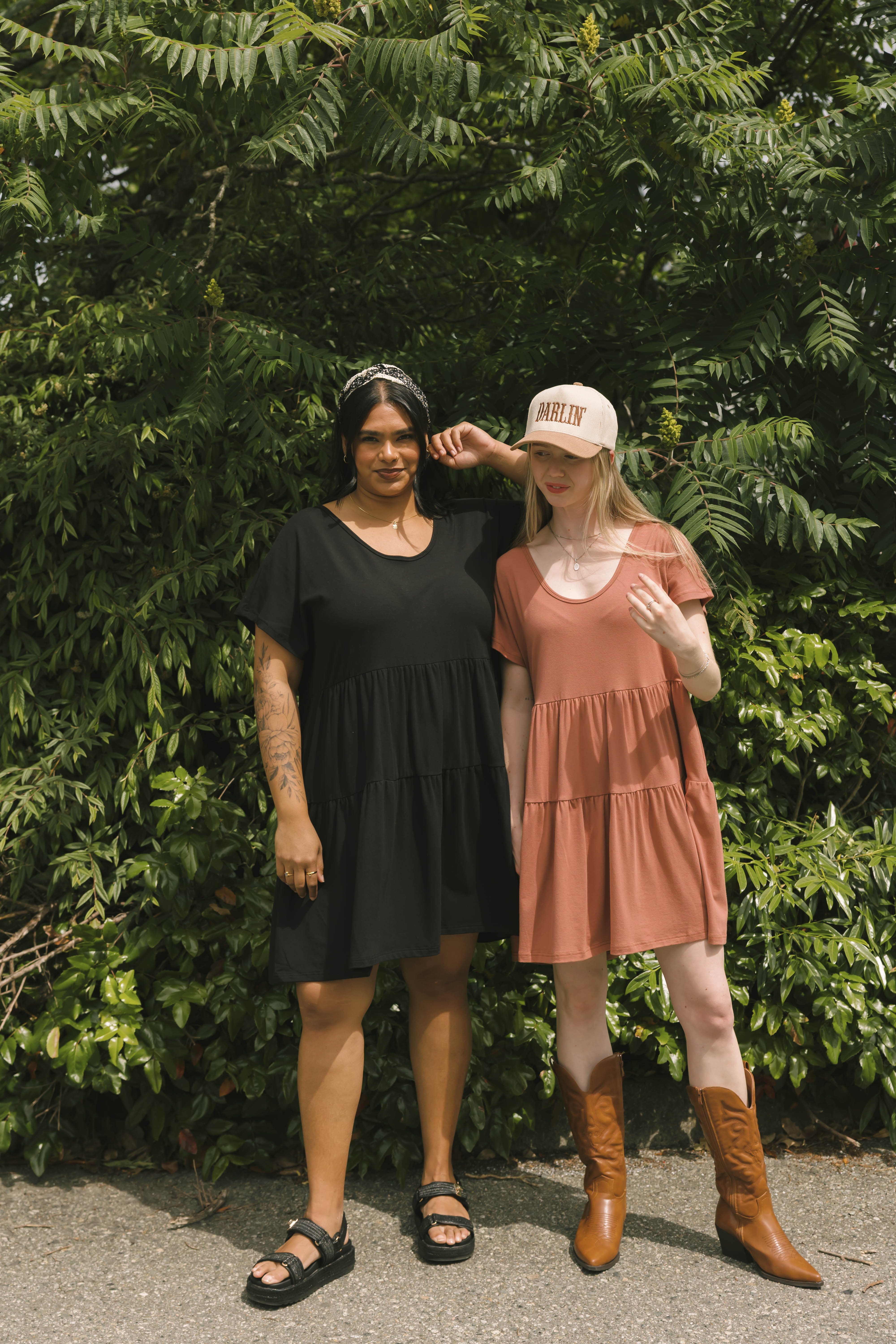 Gia Mini Dress in Midnight Black