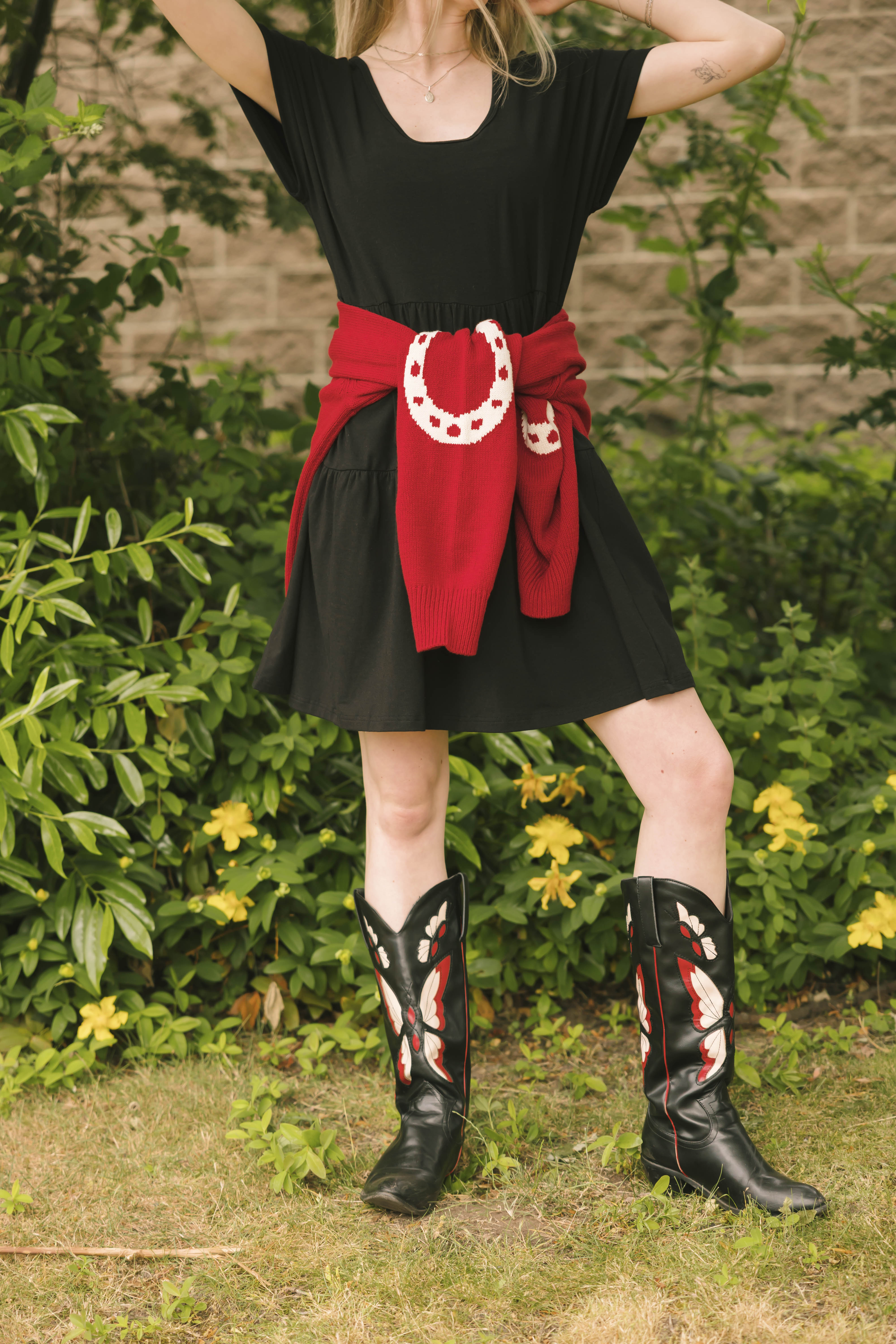 Gia Mini Dress in Midnight Black