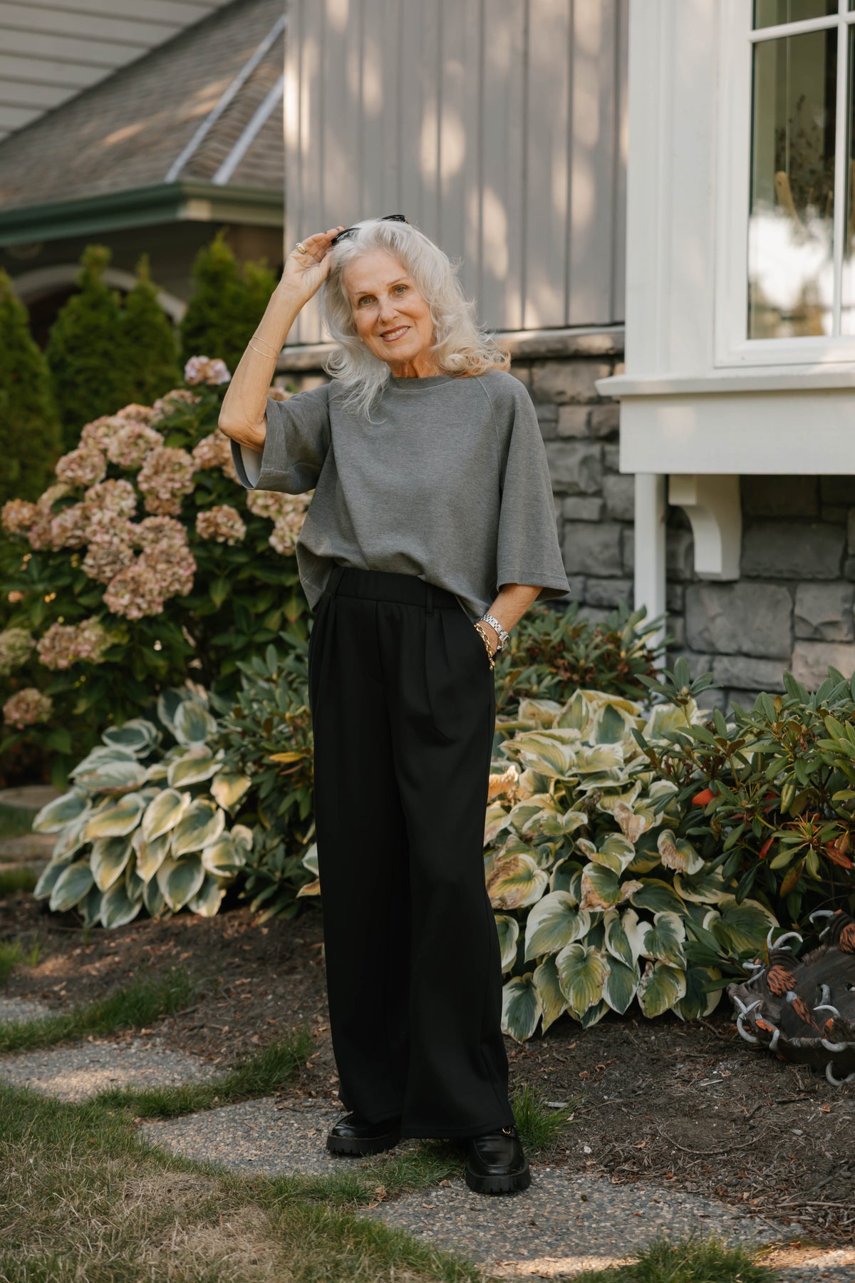 Halle Microscuba Pants in Midnight Black