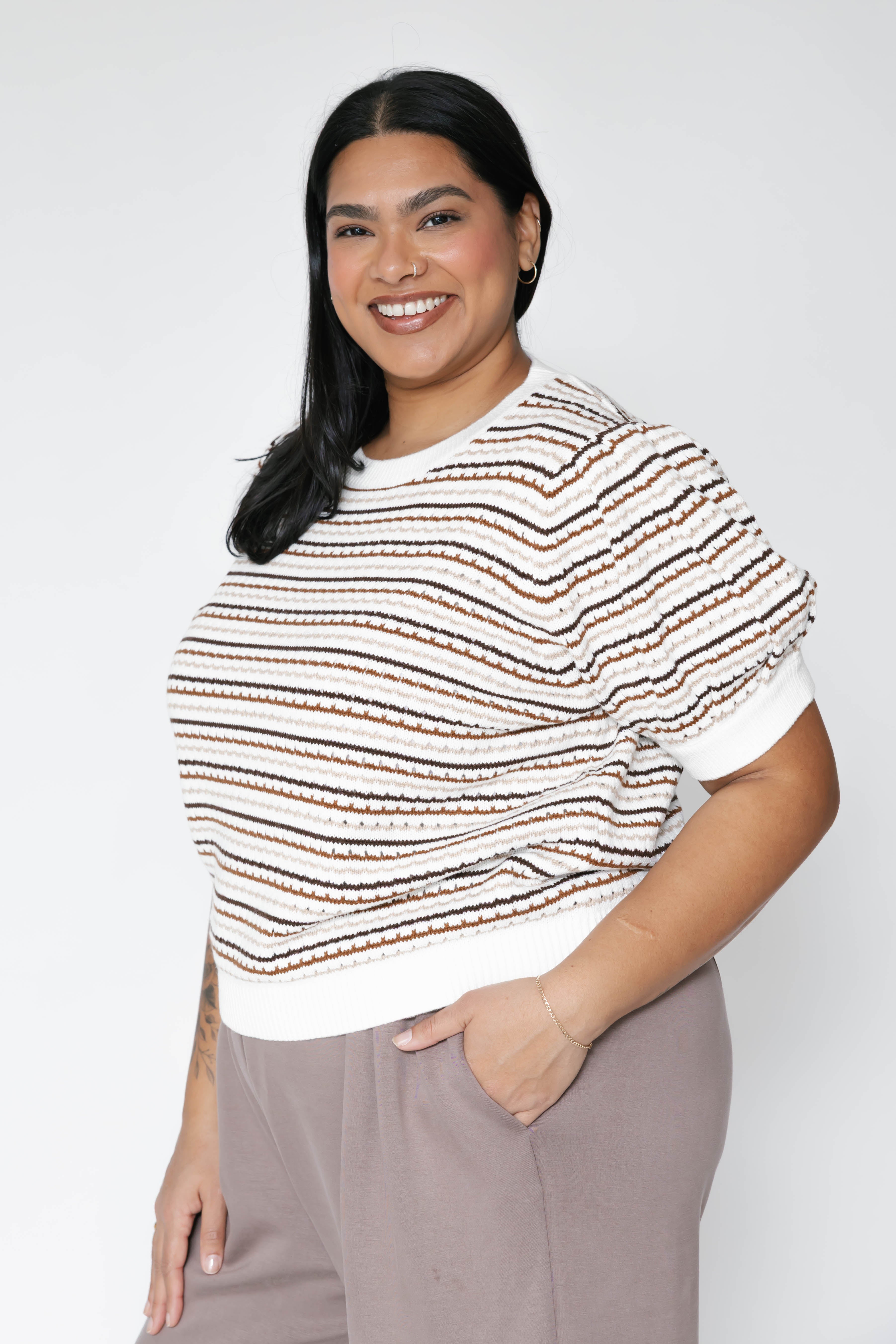 Halle Microscuba Pants in Taupe