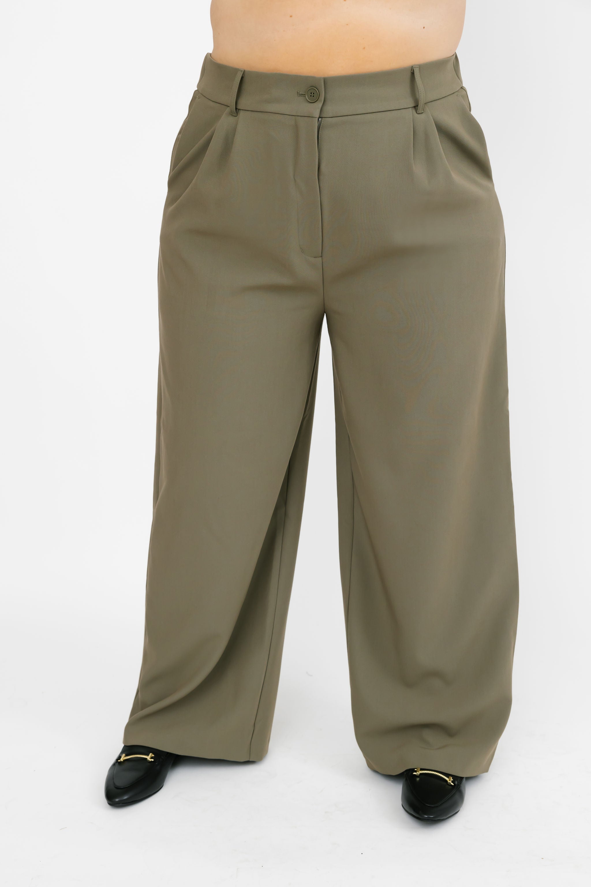 Harper Wide Leg Pant II in Deep Olive