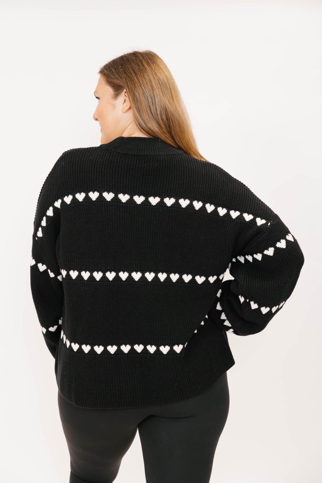 Follow Your Heart Sweater in Black Combo