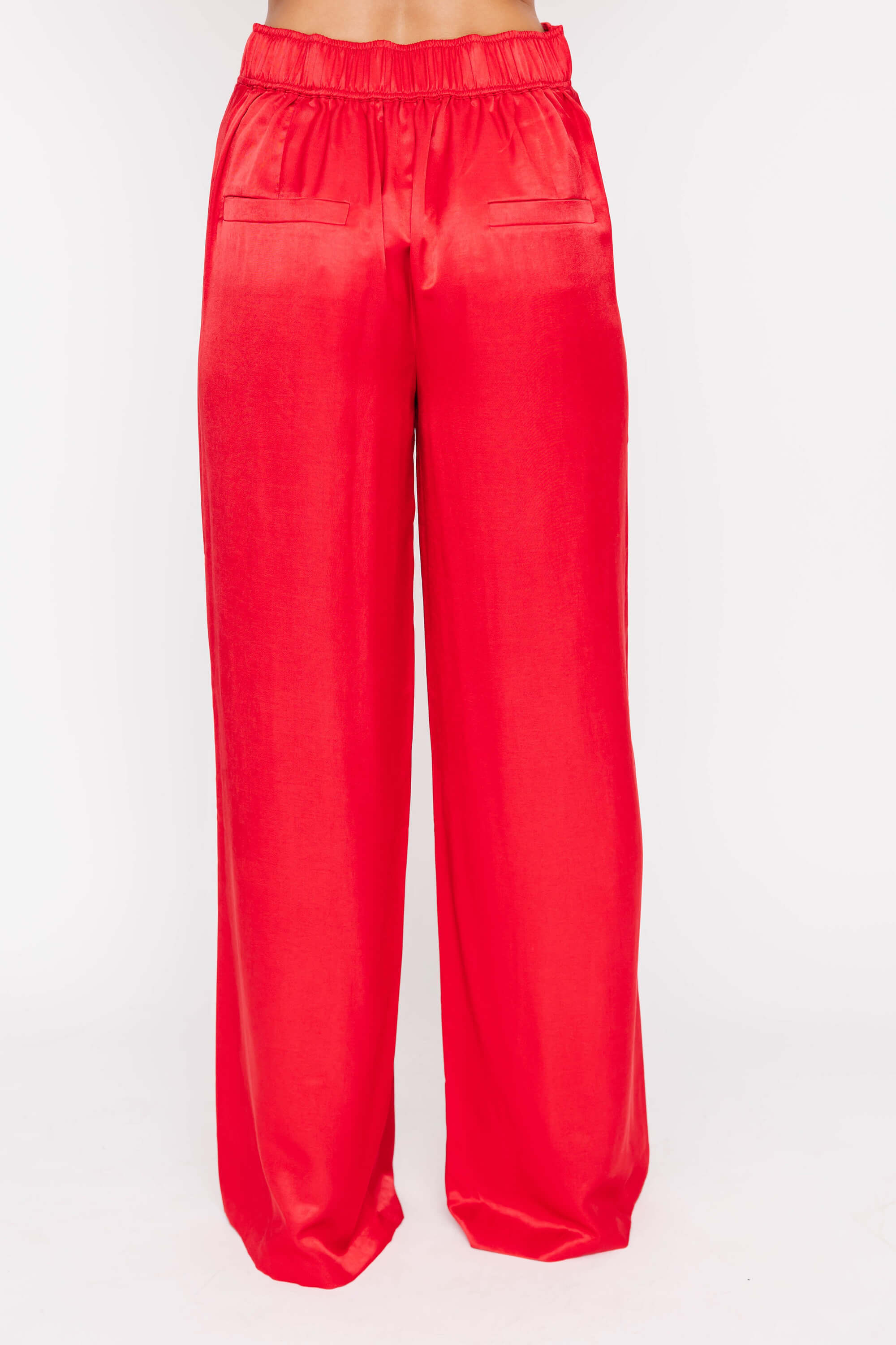 Holden Wide Leg Pant in Ruby Red