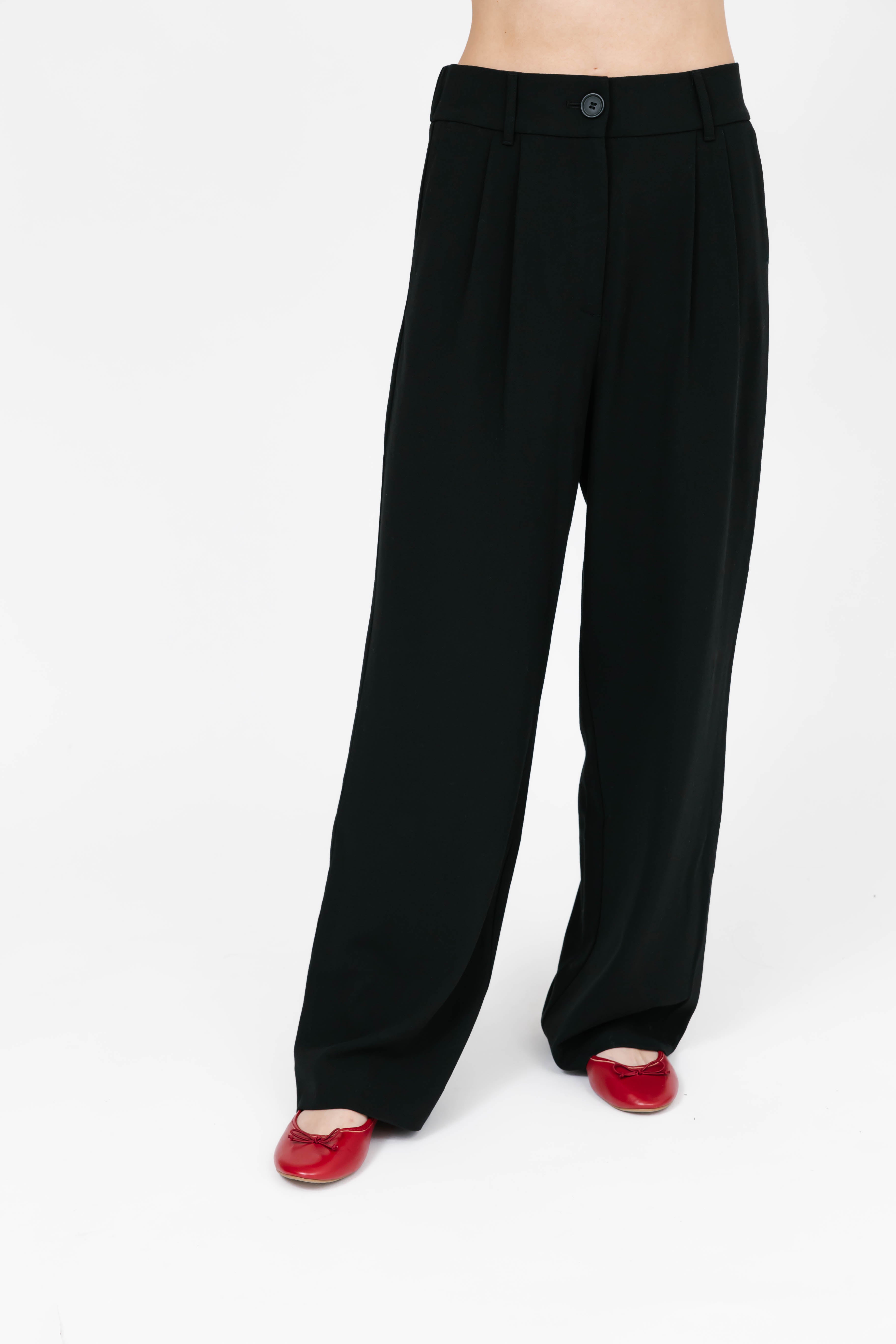 Hudson Wide Leg Pant in Midnight Black