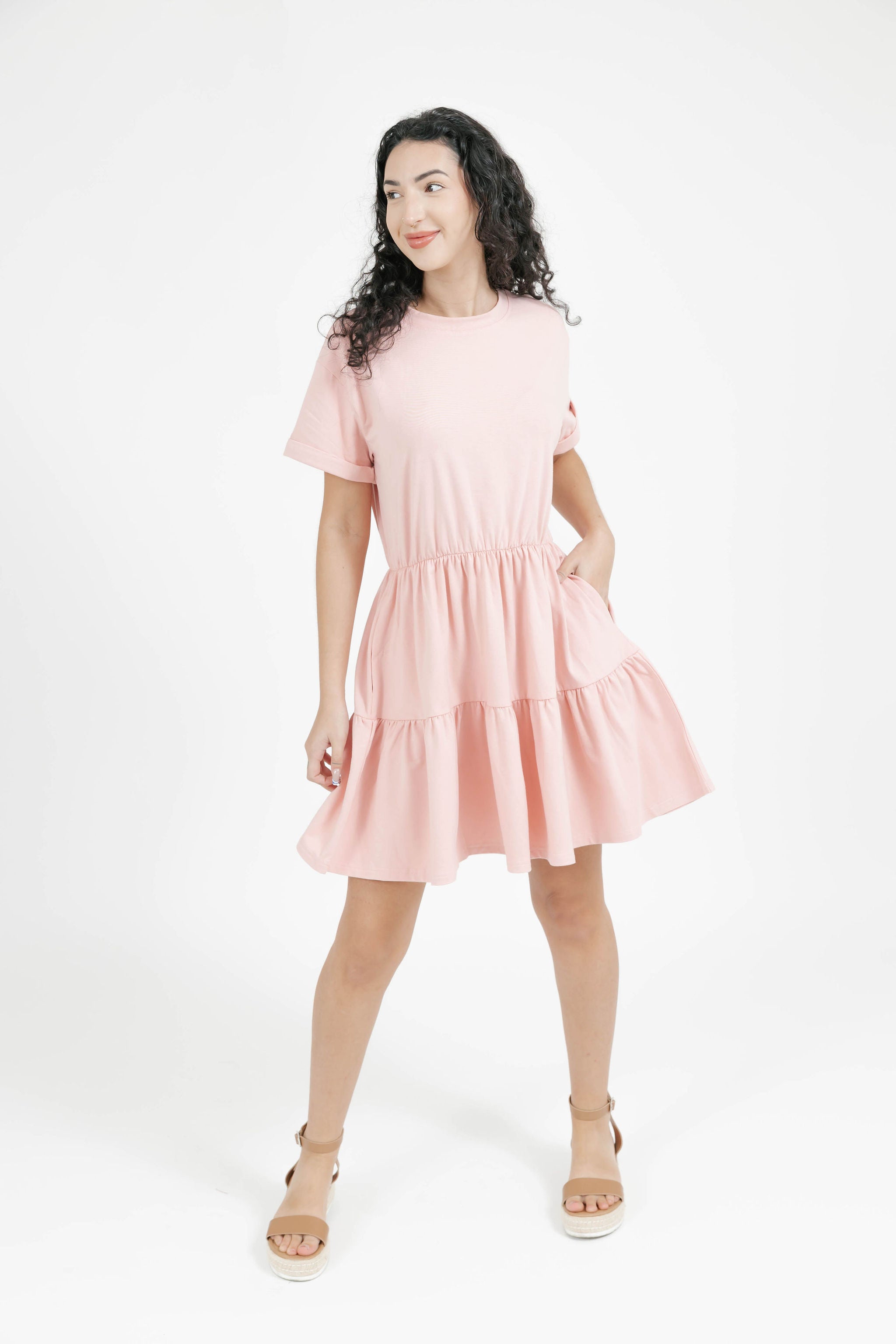 Jackie Mini Dress in Pretty Pink