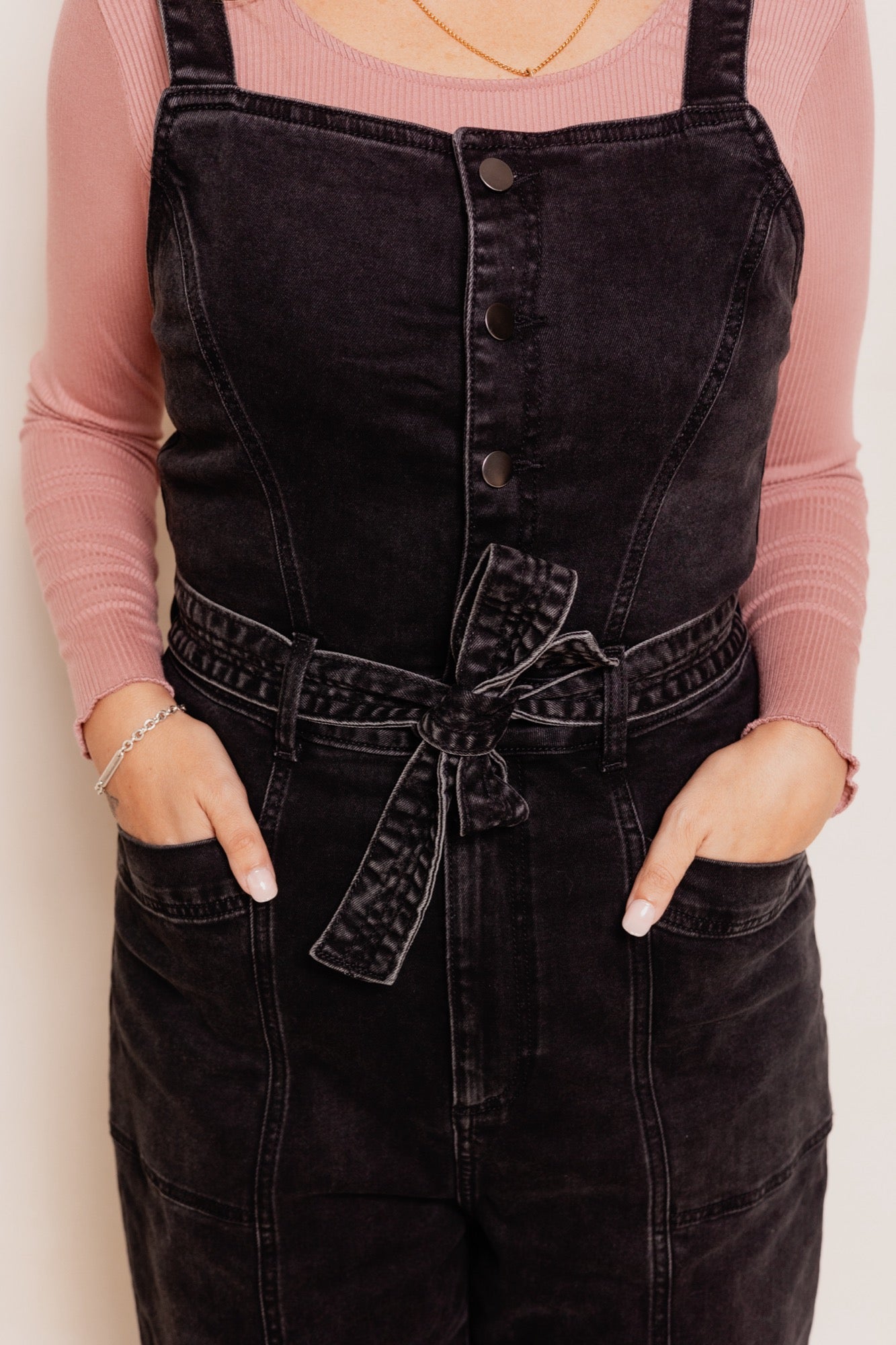 Dolly Jomper in Black Wash Denim