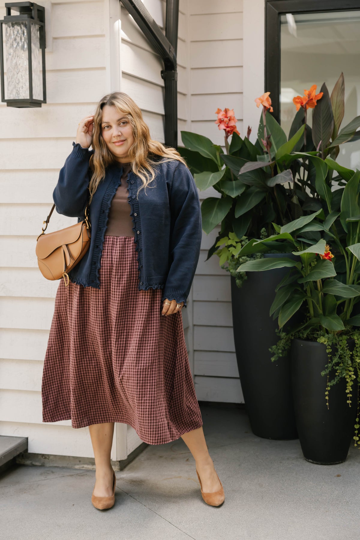Juliet Ruffle Cardigan in Navy