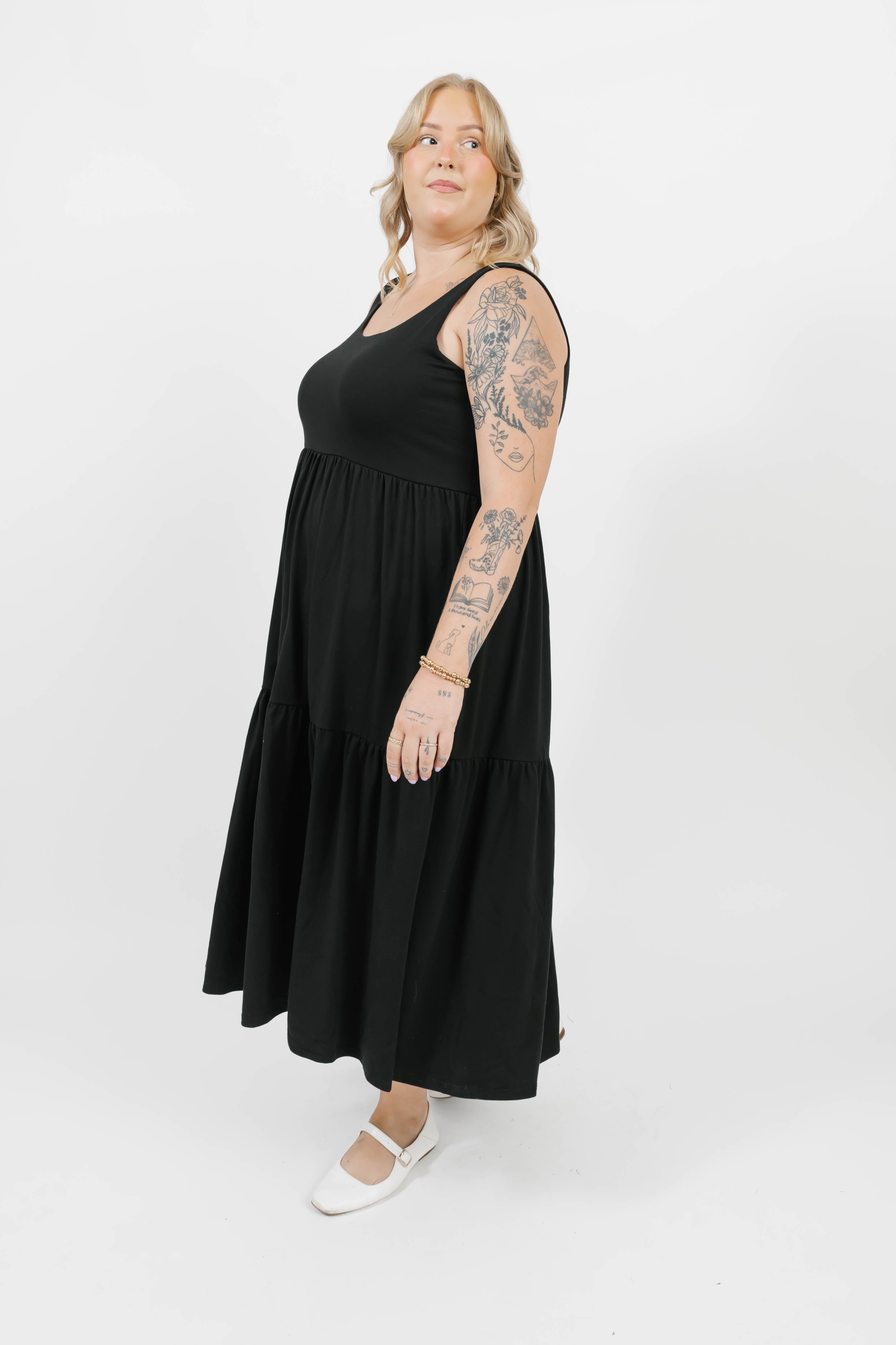 Lake Maxi Dress in Midnight Black
