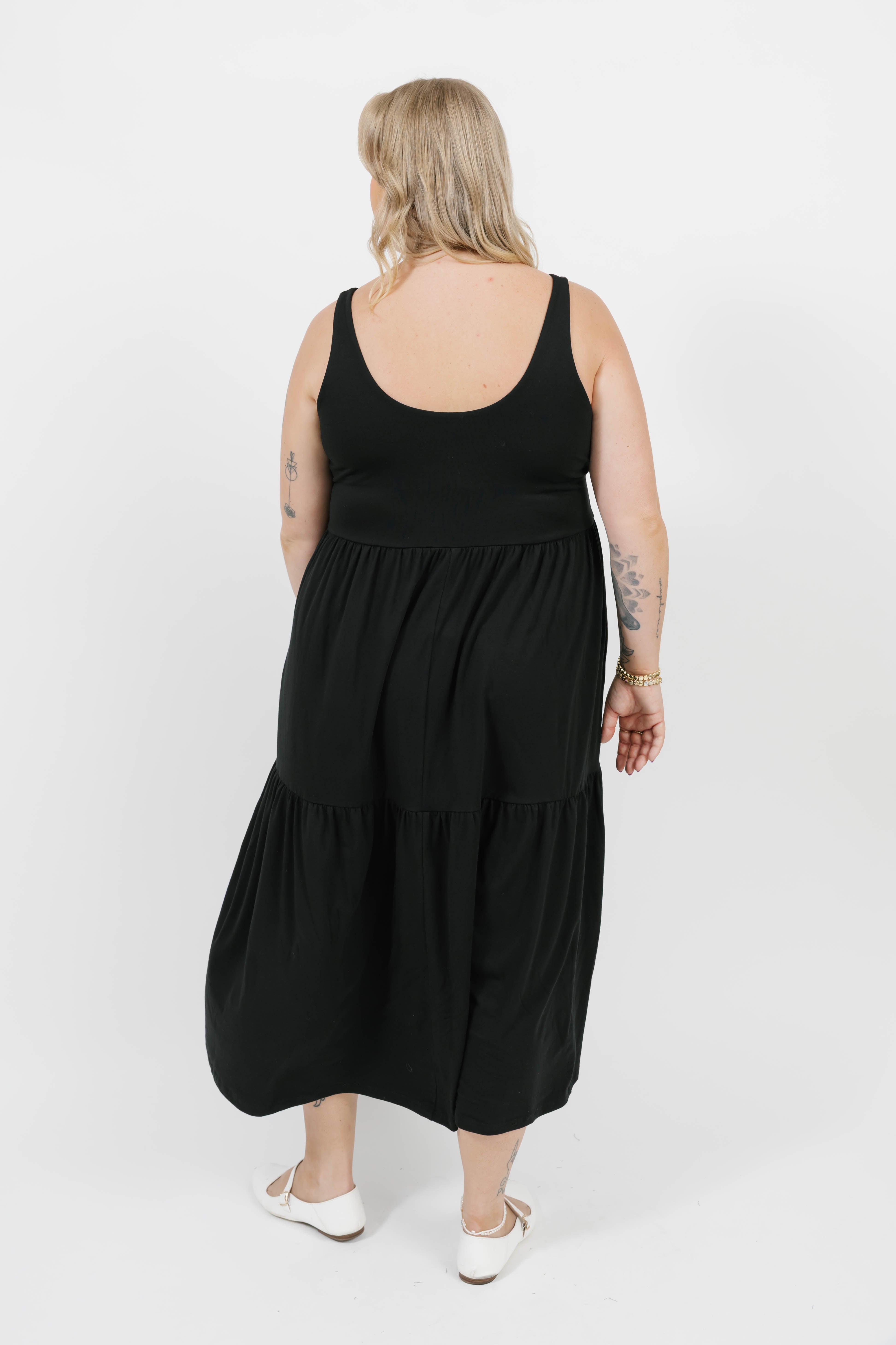 Lake Maxi Dress in Midnight Black