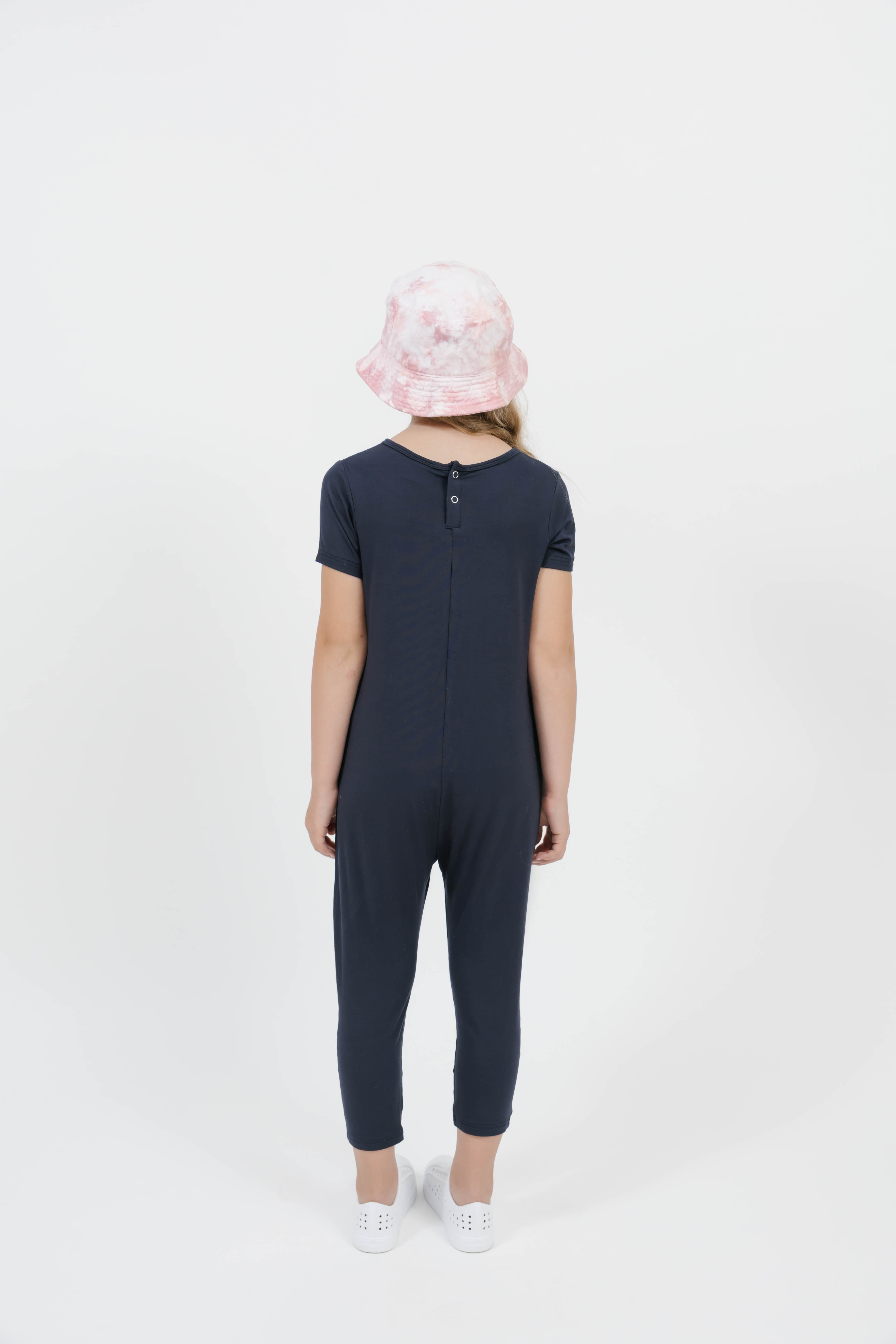 Kids Sunday Romper in Navy