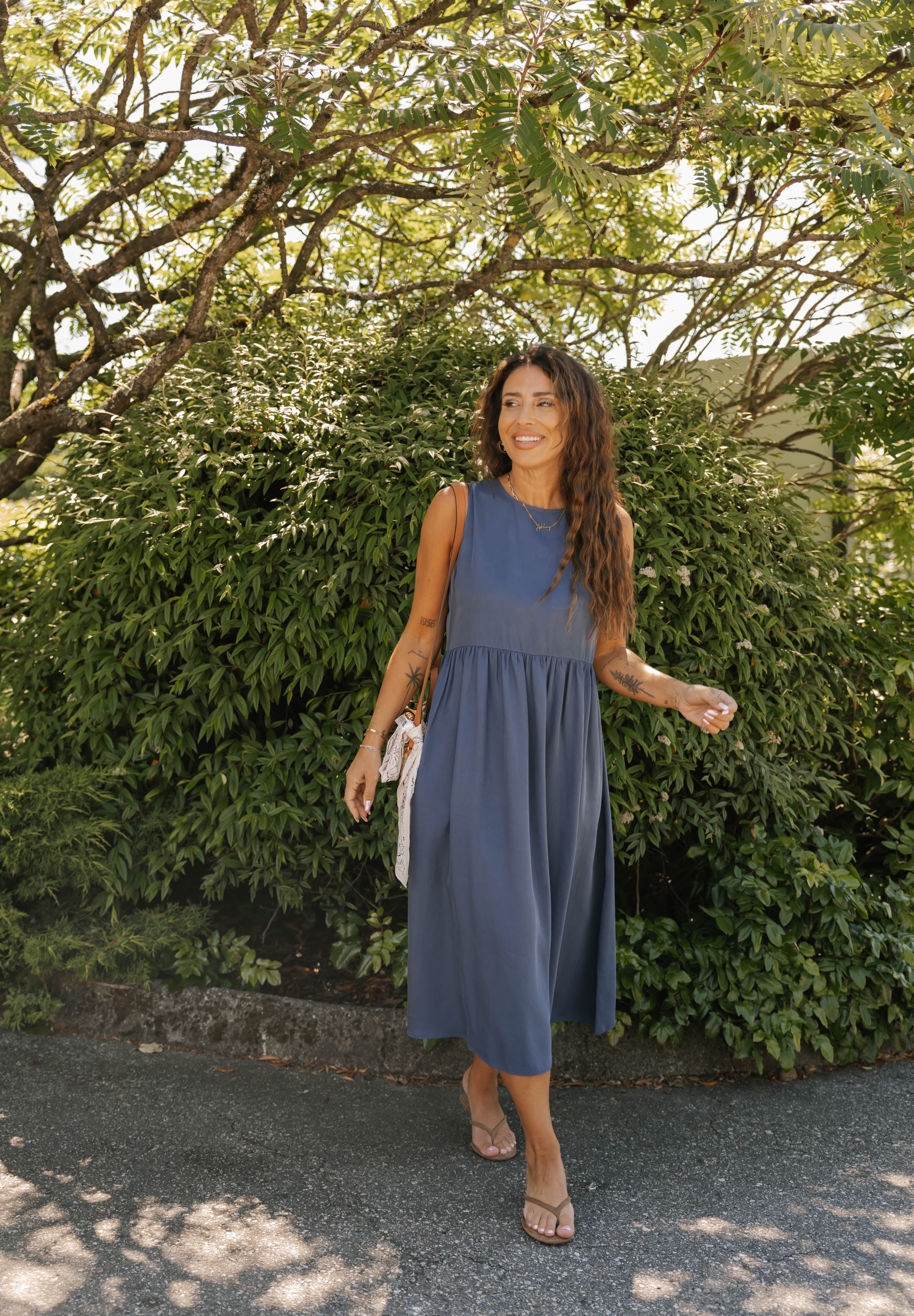 bow tie midi dress Navy Embroidered Bow Tie Midi Dress