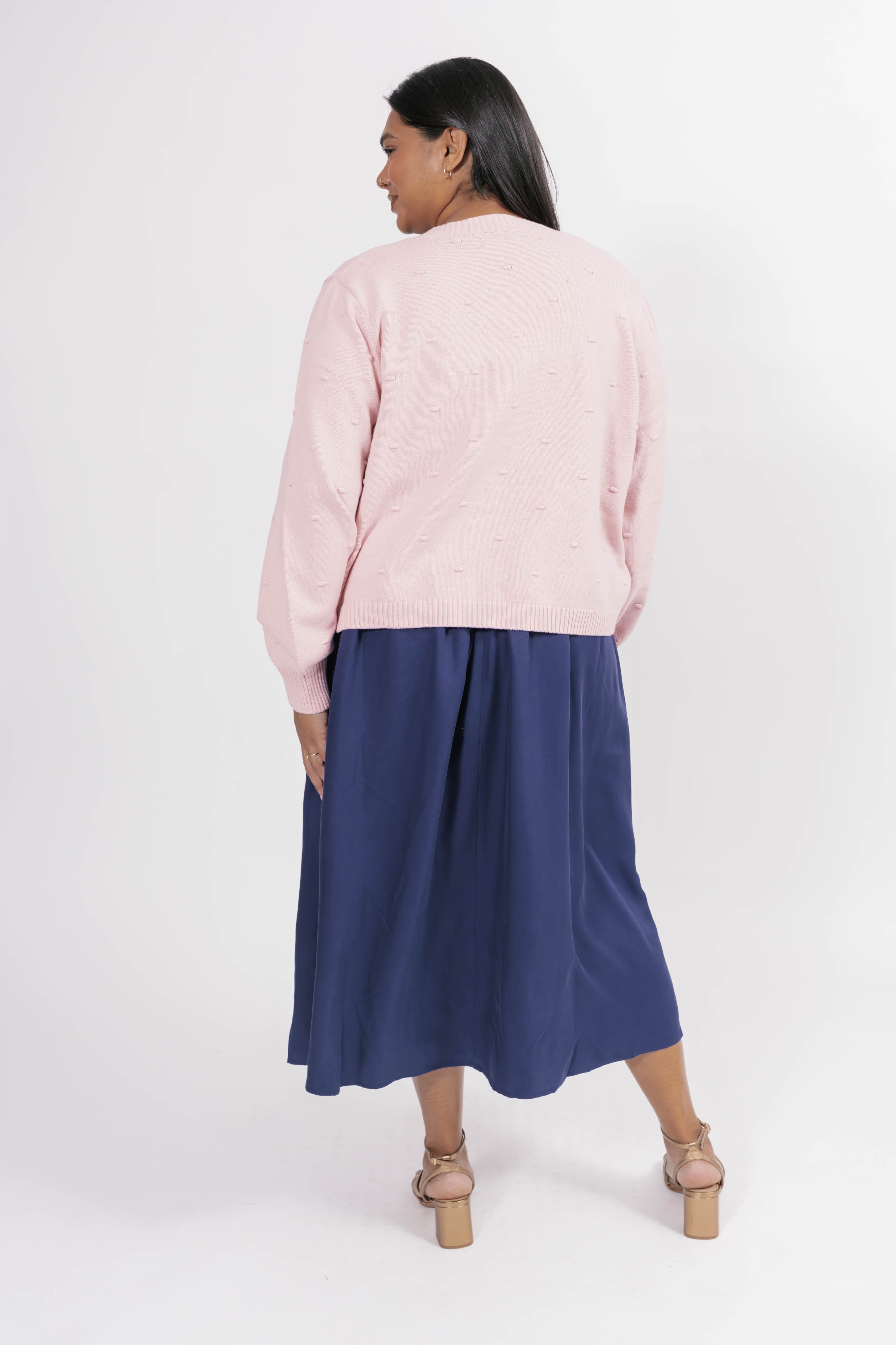 Georgia Midi Dress in True Navy