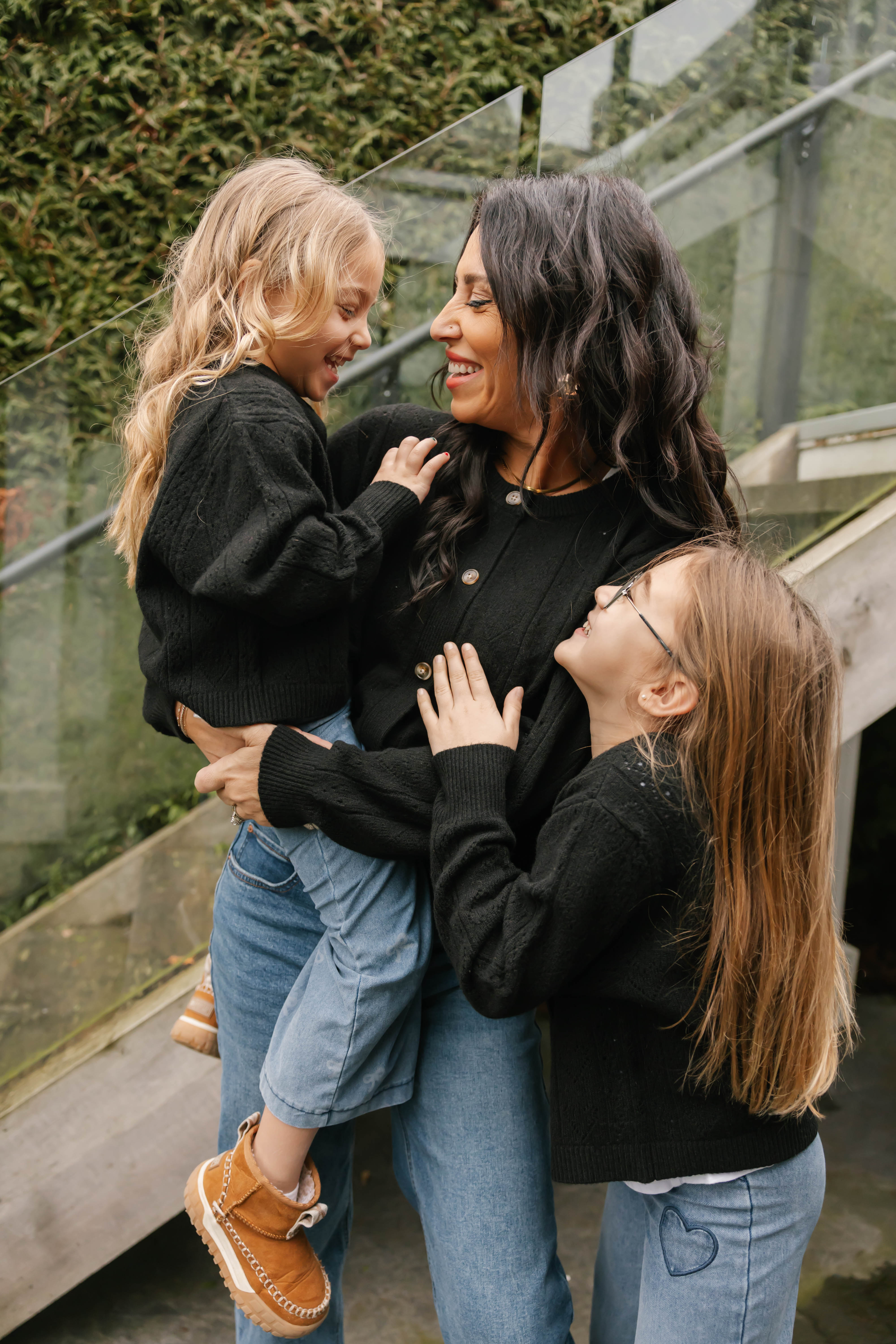 Kids Crush On You Cardigan in Midnight Black