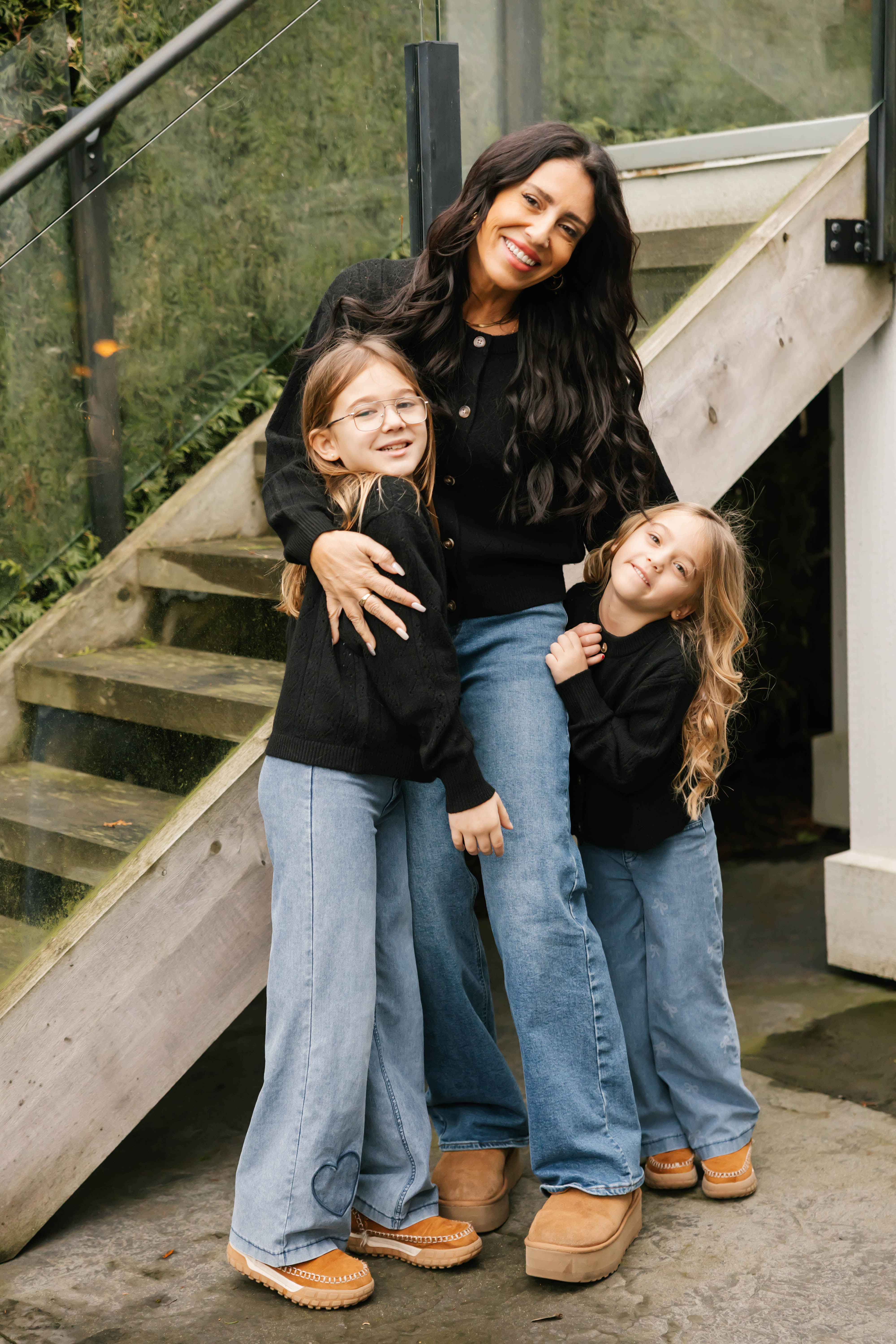 Kids Crush On You Cardigan in Midnight Black