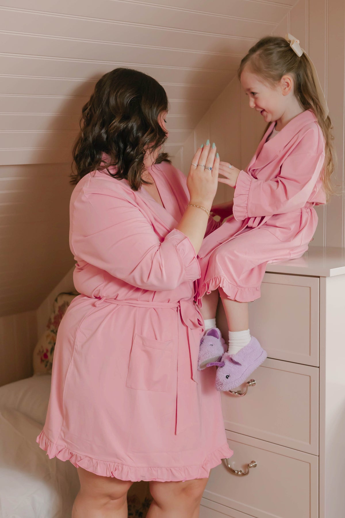 Cookies Pink Ruffle Robe Kids Ruffle Robe in Bridal Rose – Smash + Tess