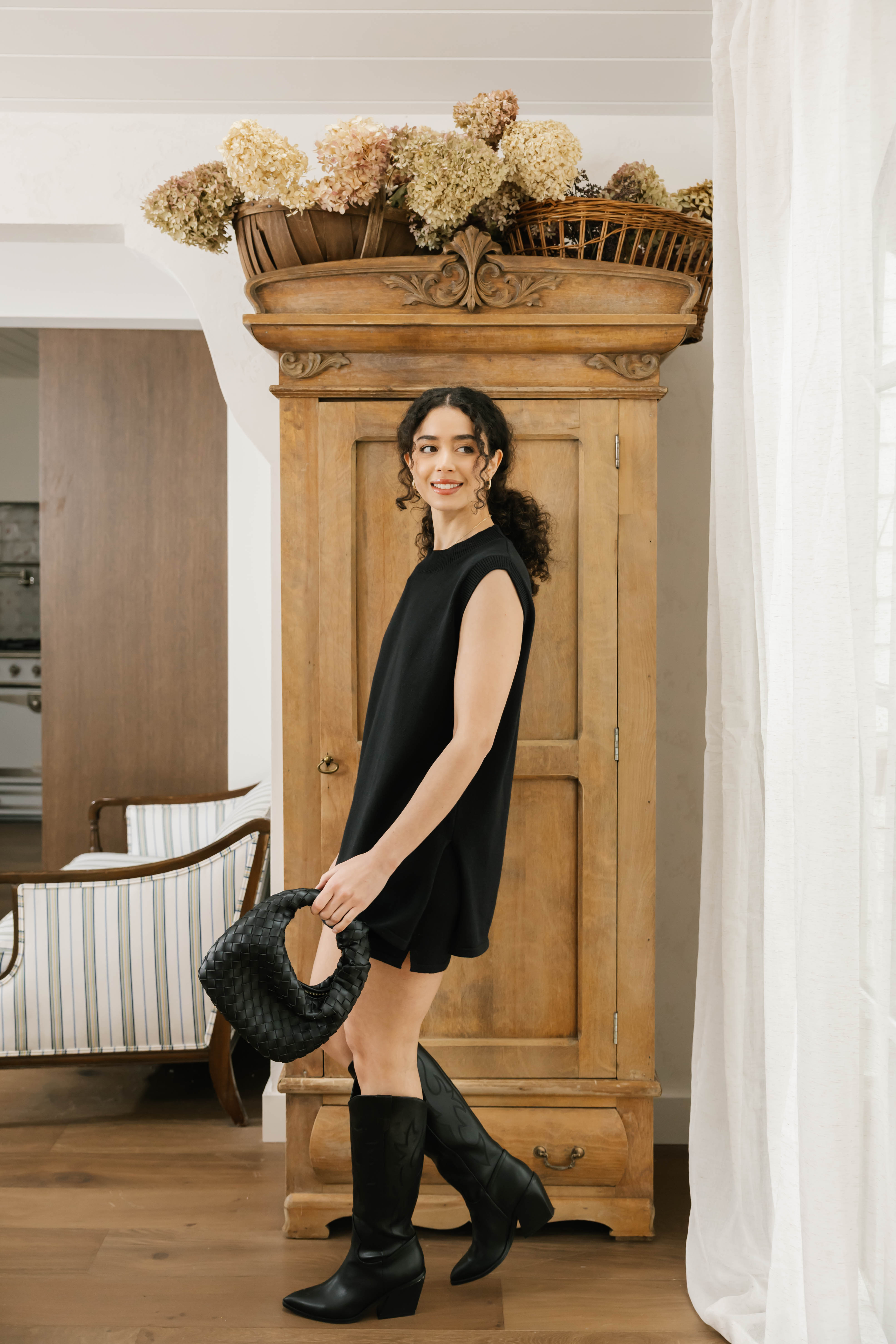 Knit Short in Midnight Black