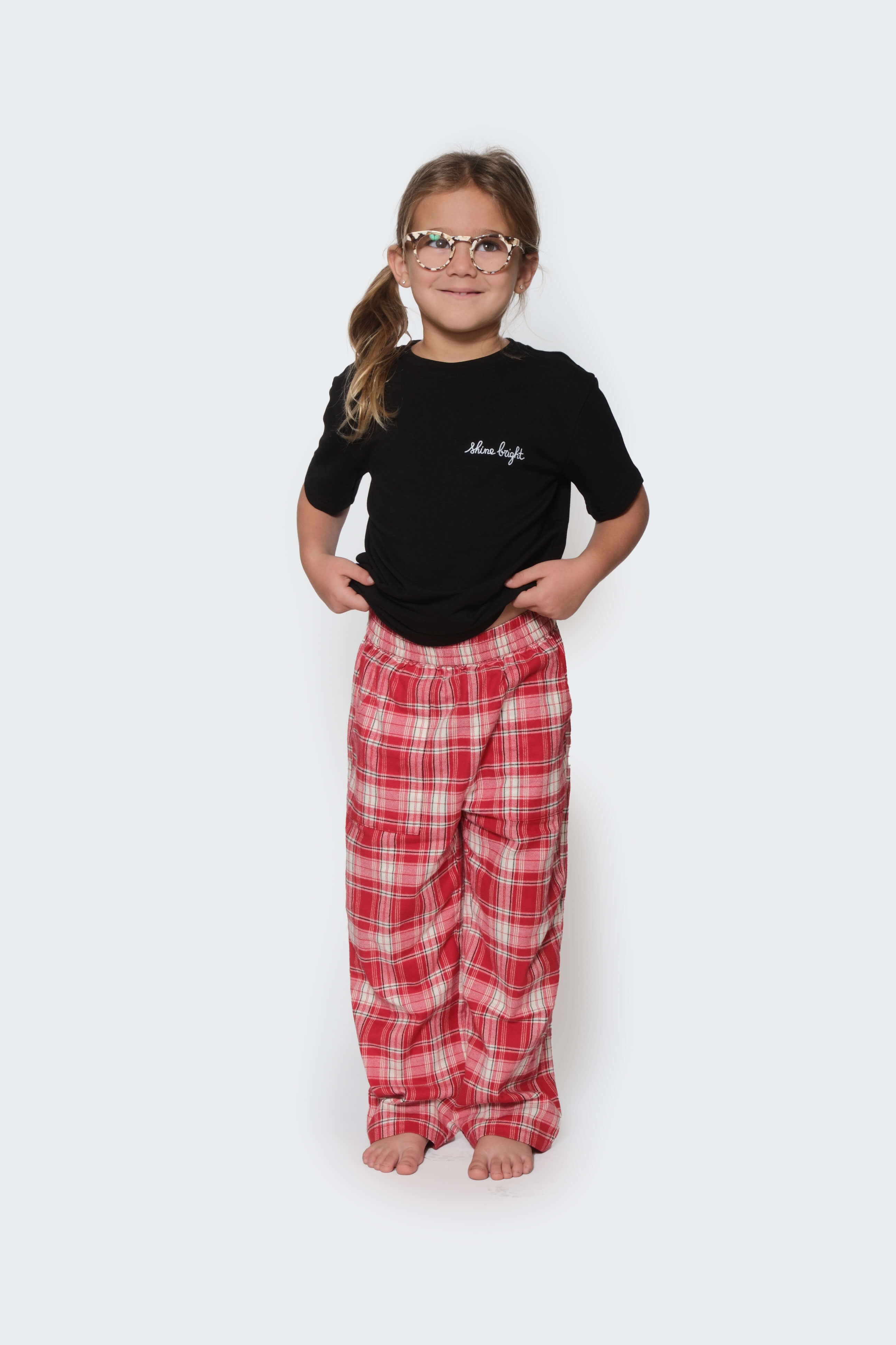 Kids Remy Pant in Red Plaid