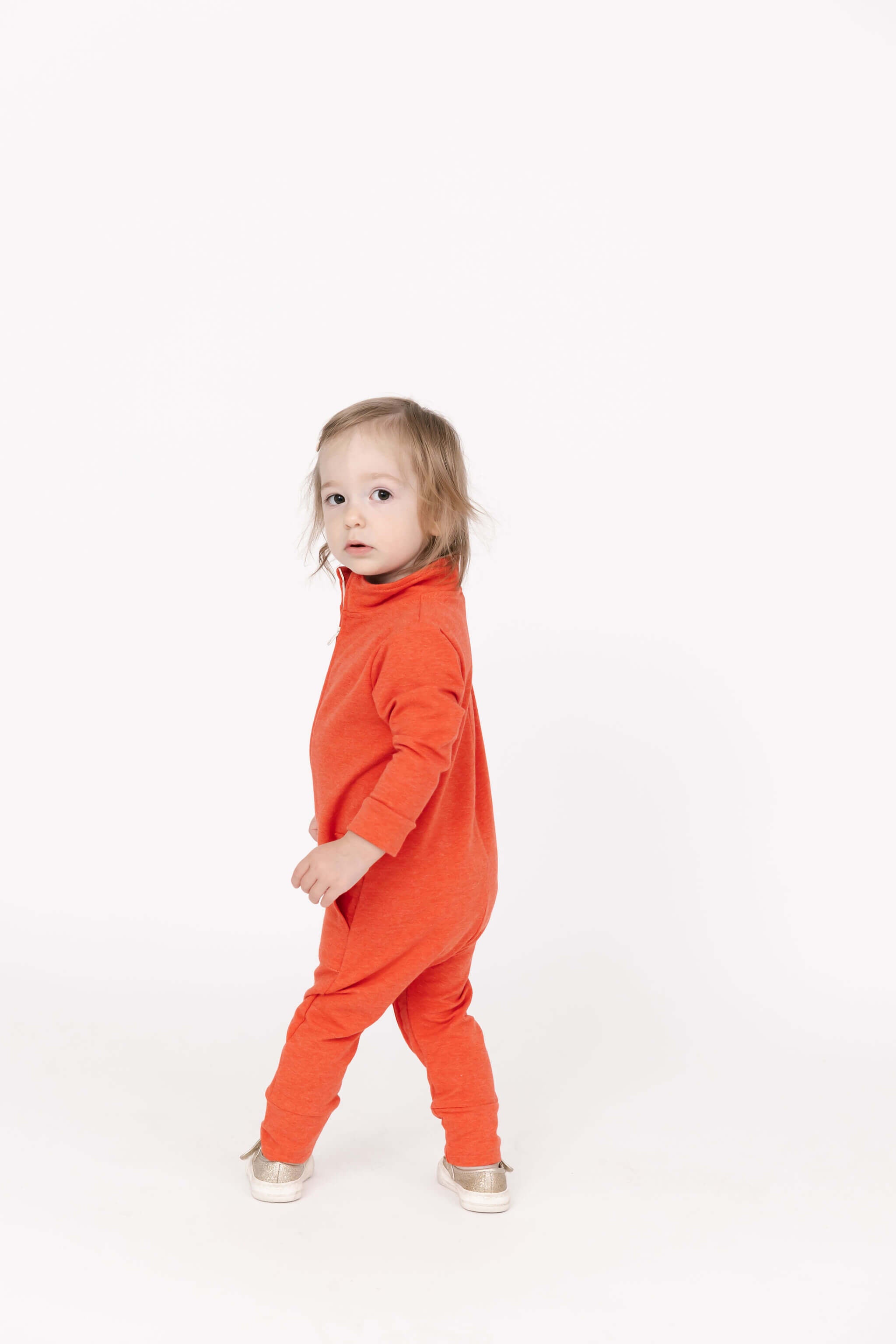 Jillian Harris and Smash + Tess Kids Shay Romper in Holly Red