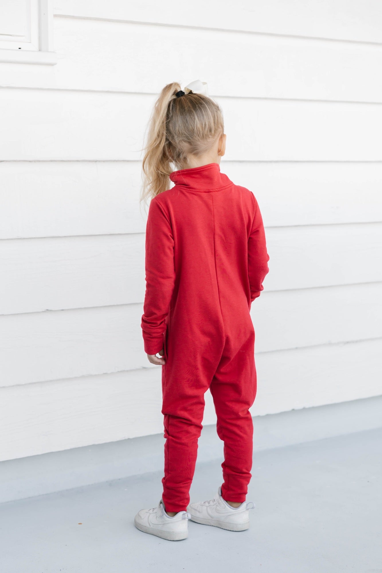 Kids Shay Romper in Jilly Red