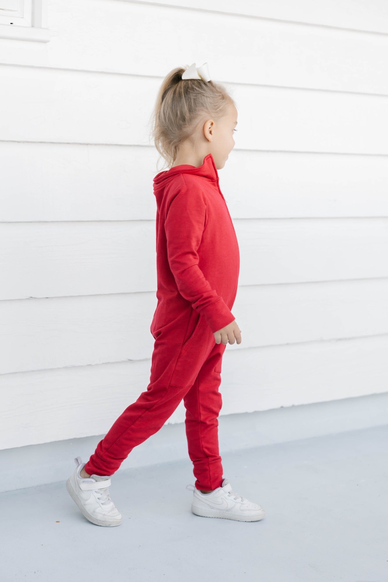 Kids Shay Romper in Jilly Red