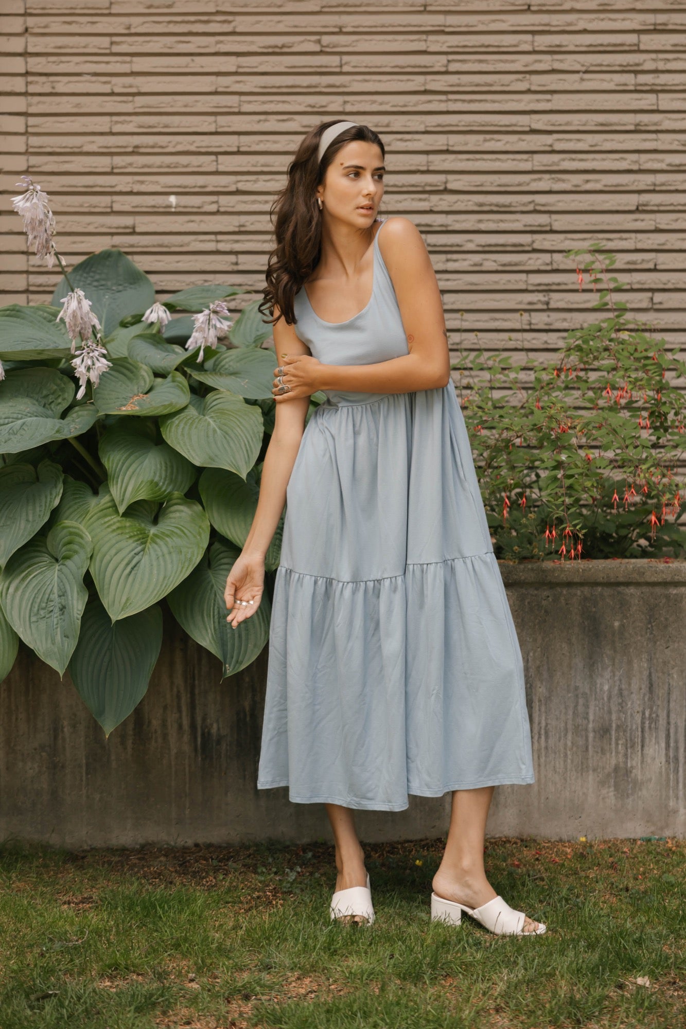 Lake Maxi Dress in Dusty Light Blue