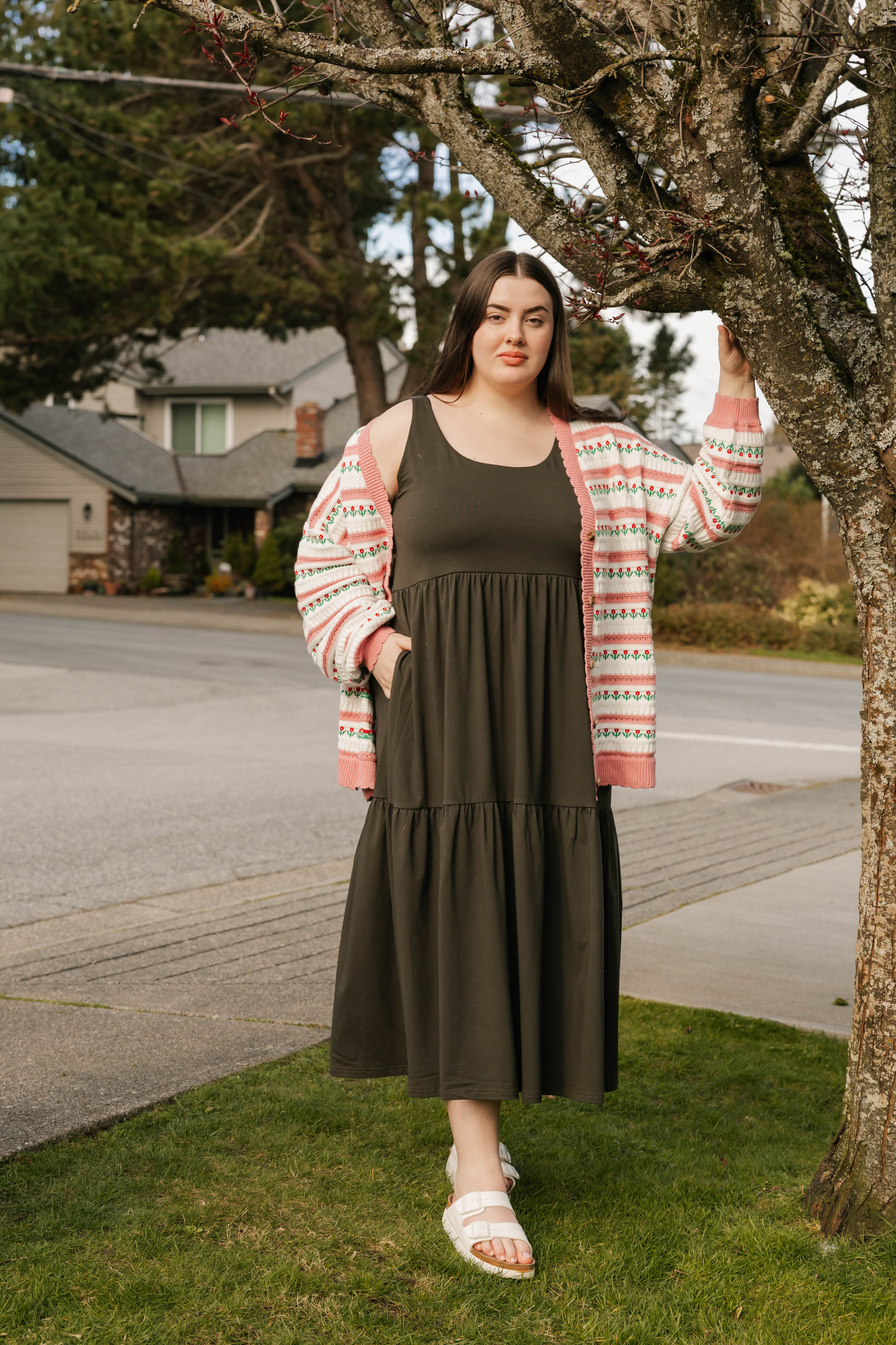 Lake Maxi Dress in Deep Pine