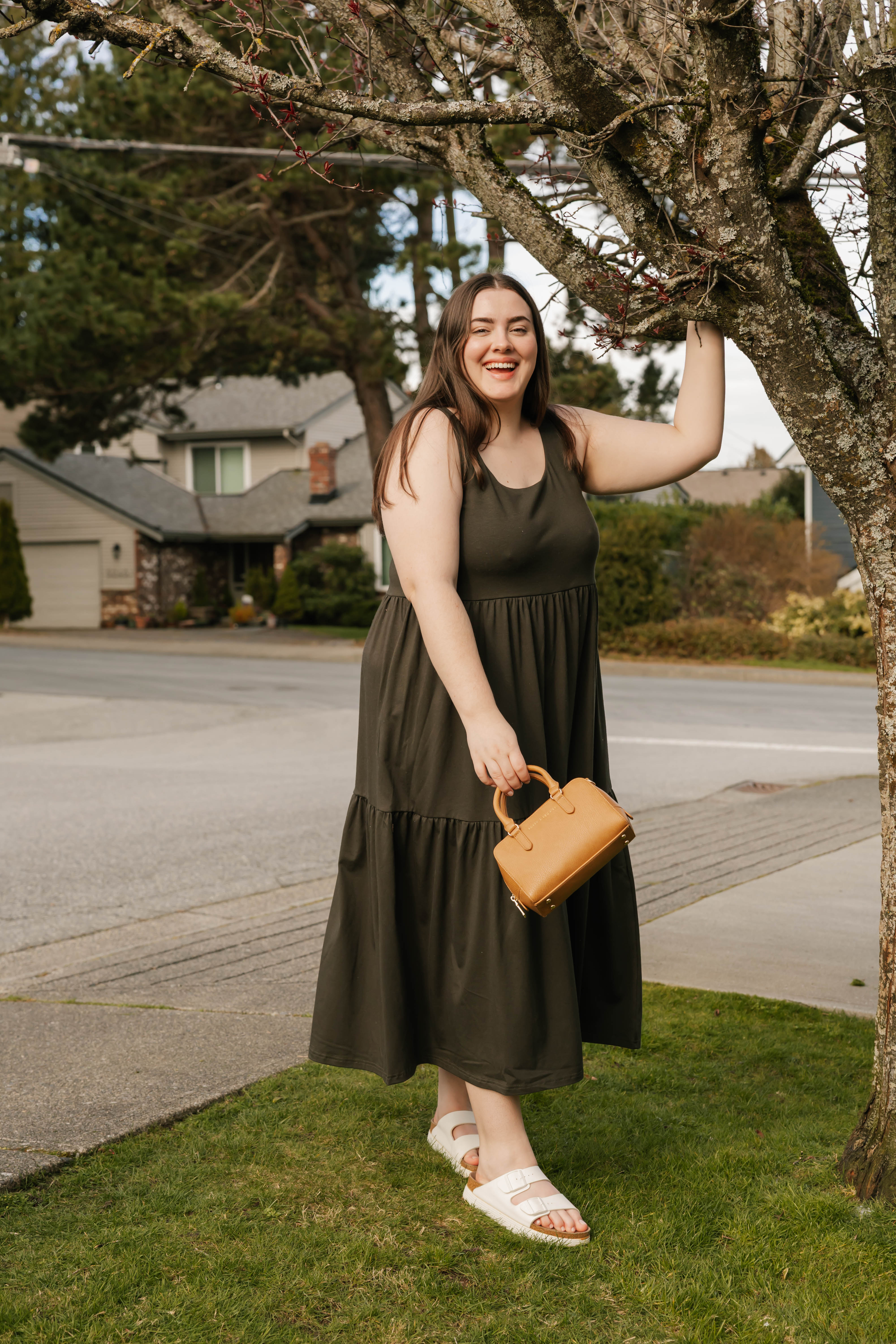 Lake Maxi Dress in Deep Pine