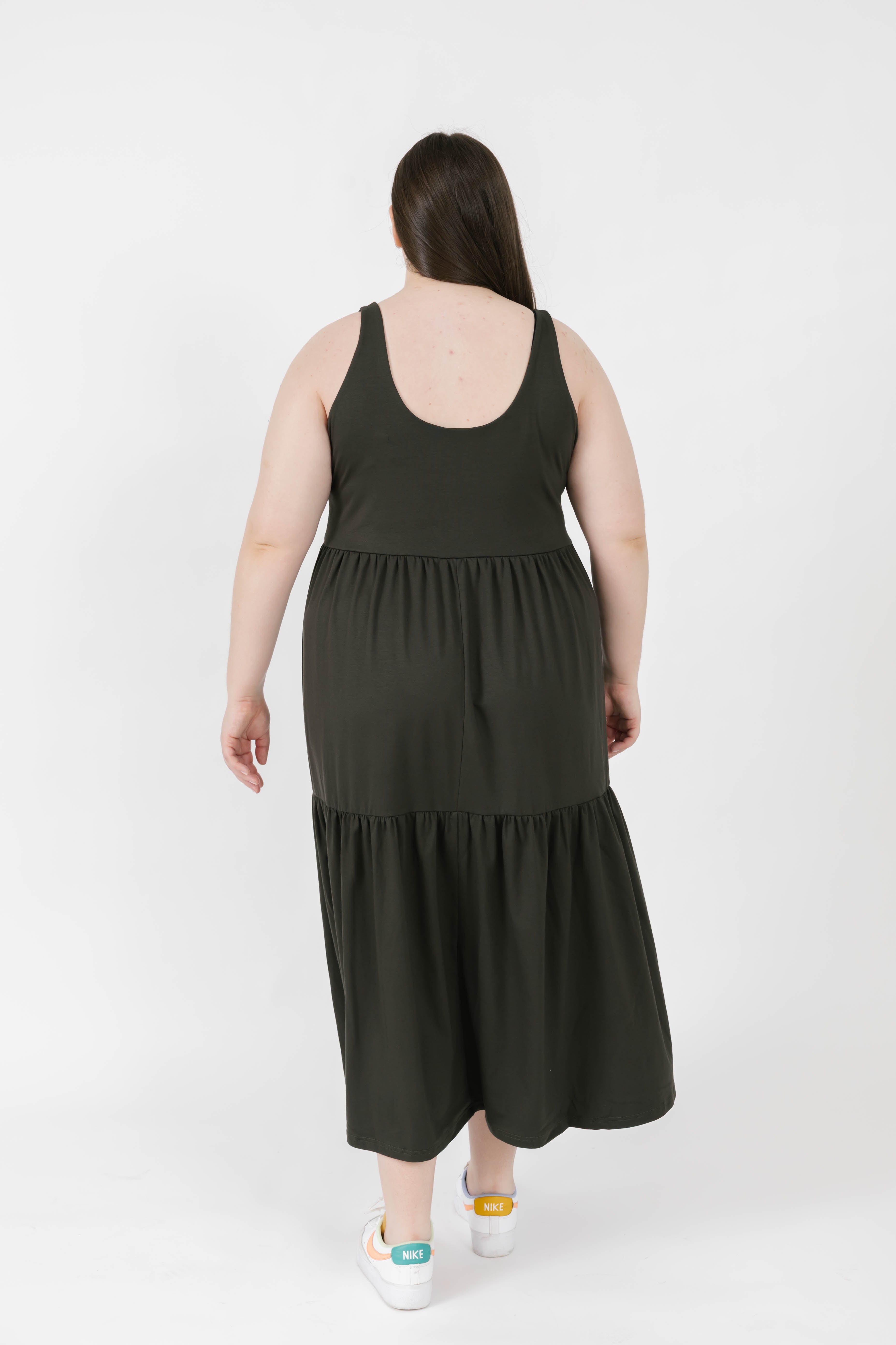 Lake Maxi Dress in Deep Pine