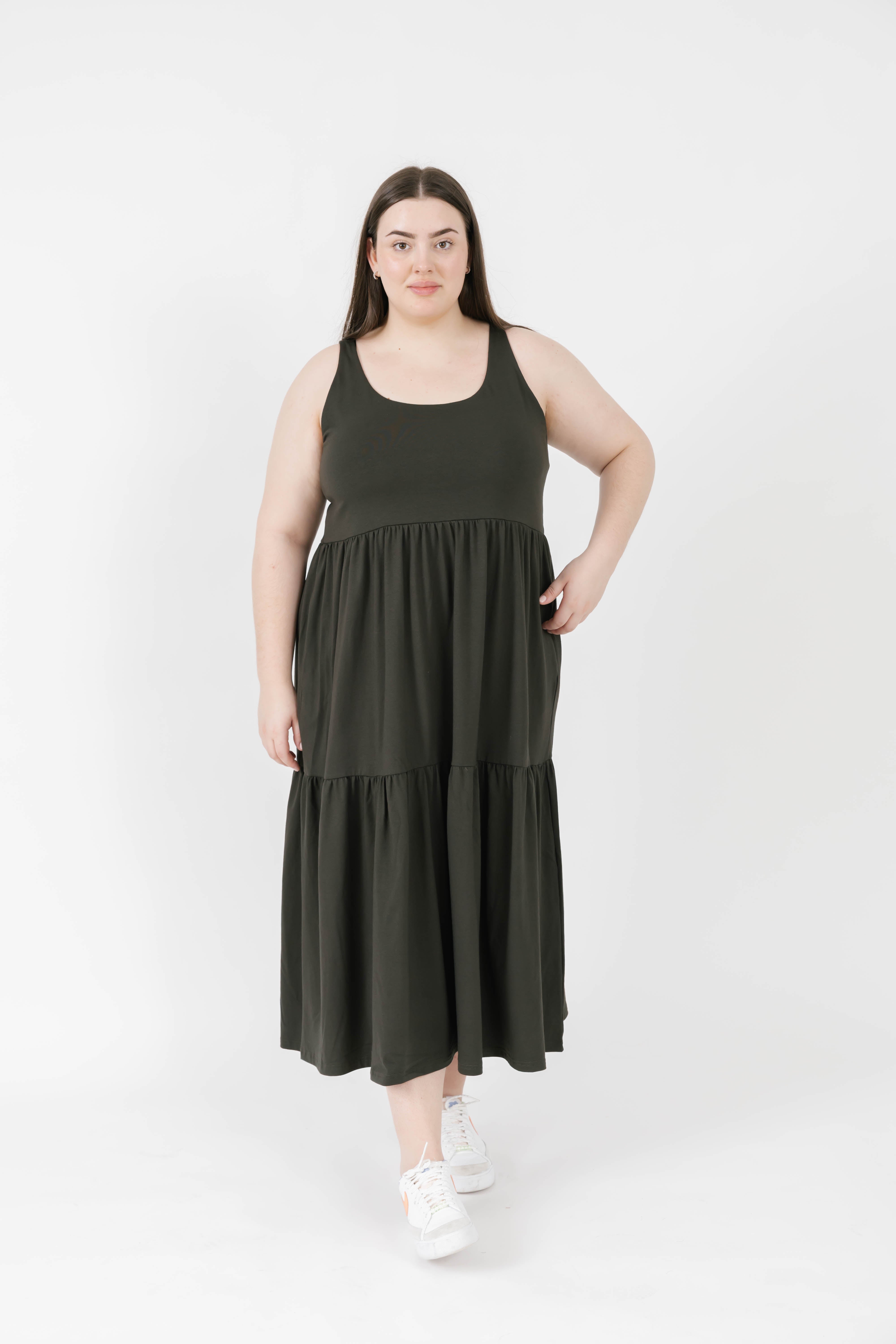 Lake Maxi Dress in Deep Pine