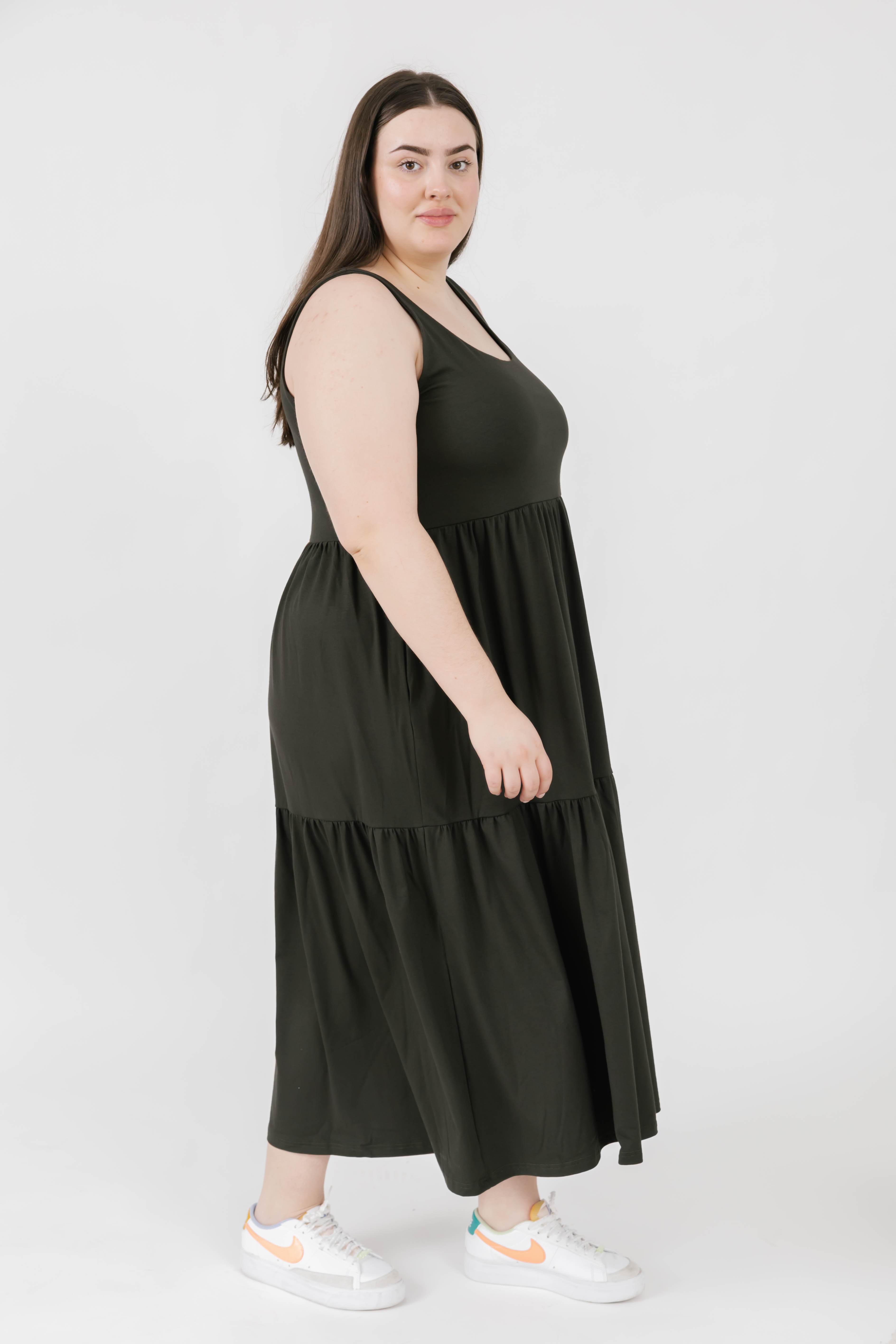Lake Maxi Dress in Deep Pine