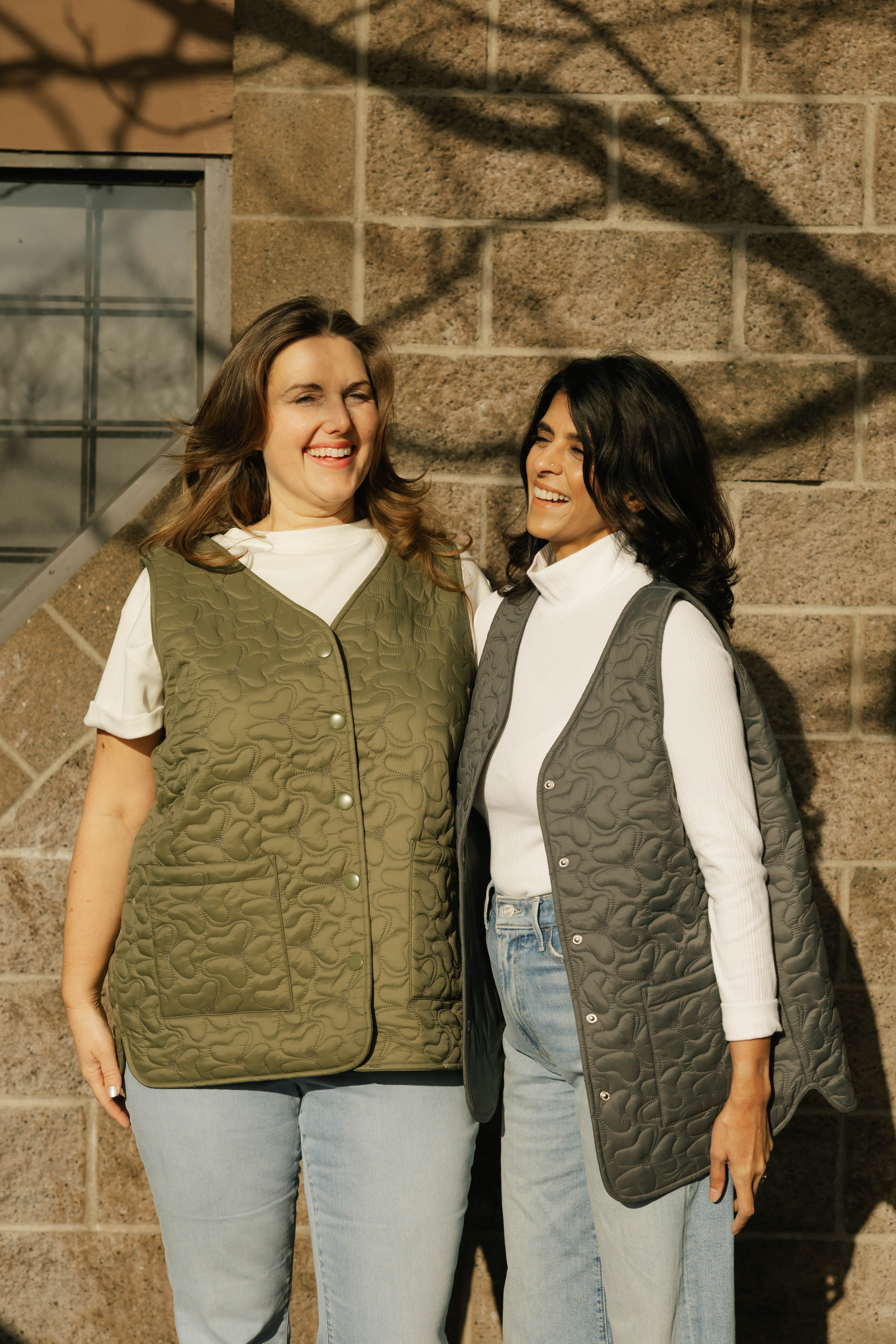 Carson Quilted Vest in Burnt Olive