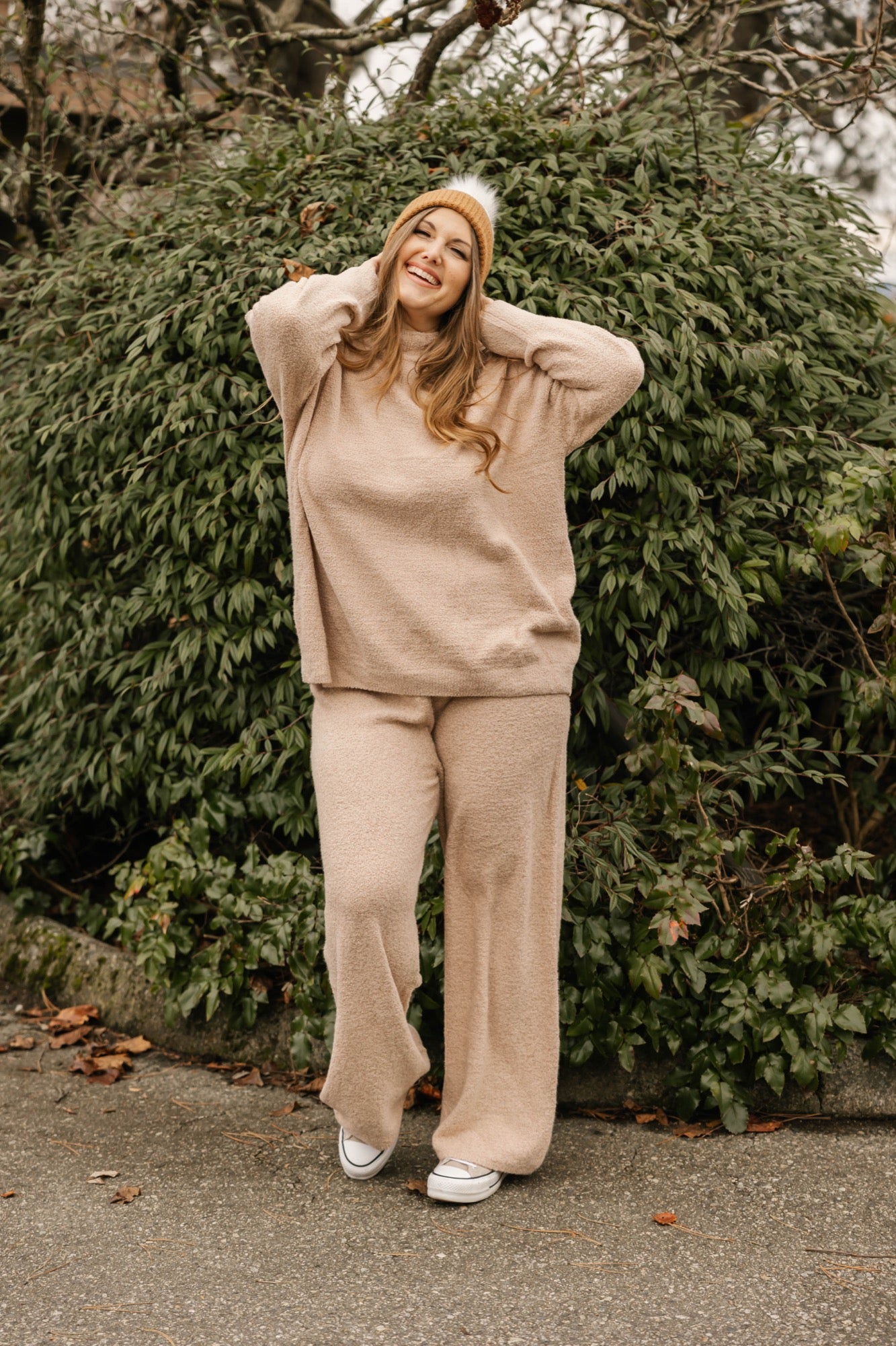 Soft Love Wide Leg Pant in Light Brown