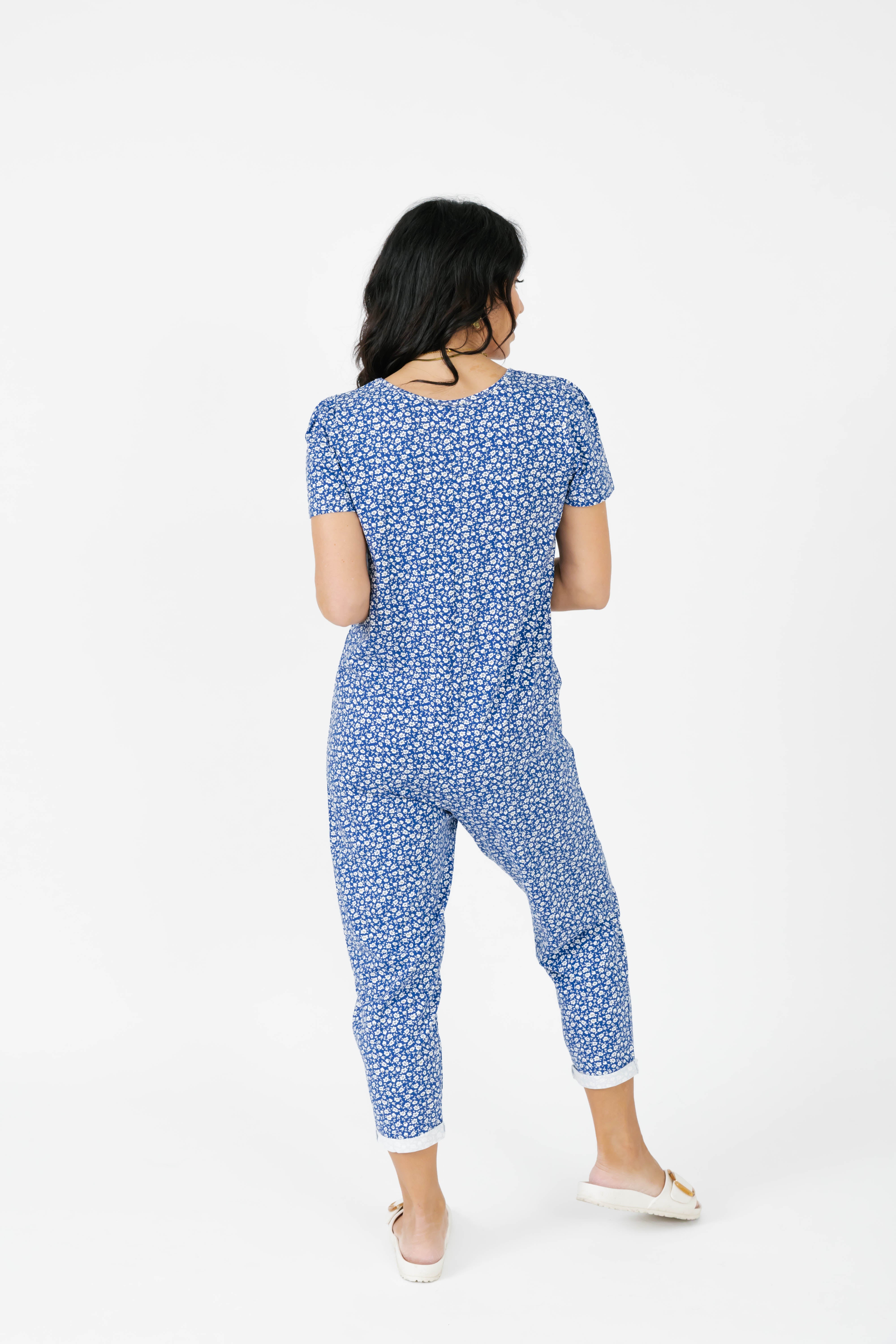 Mae Romper in Bluebell