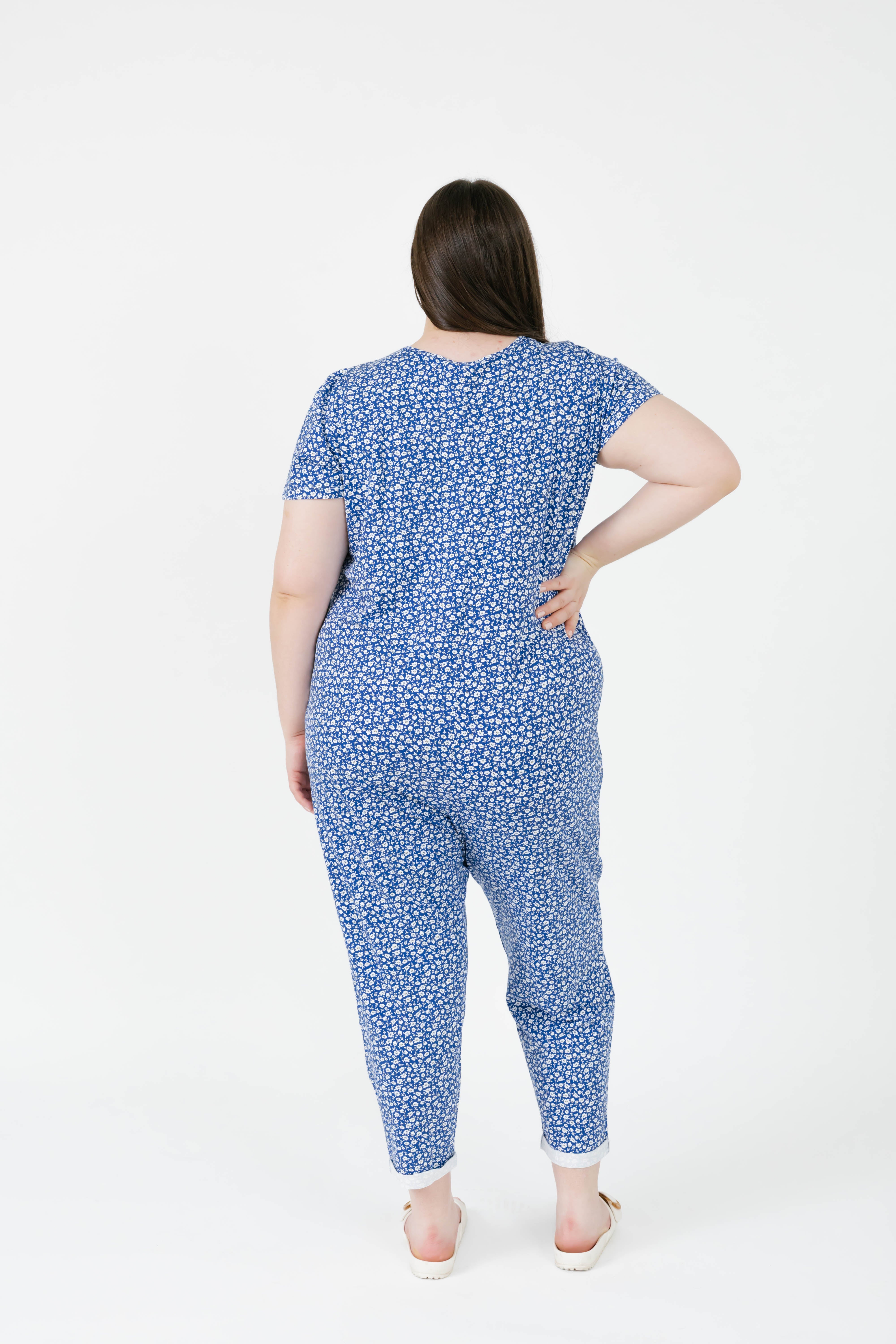 Mae Romper in Bluebell