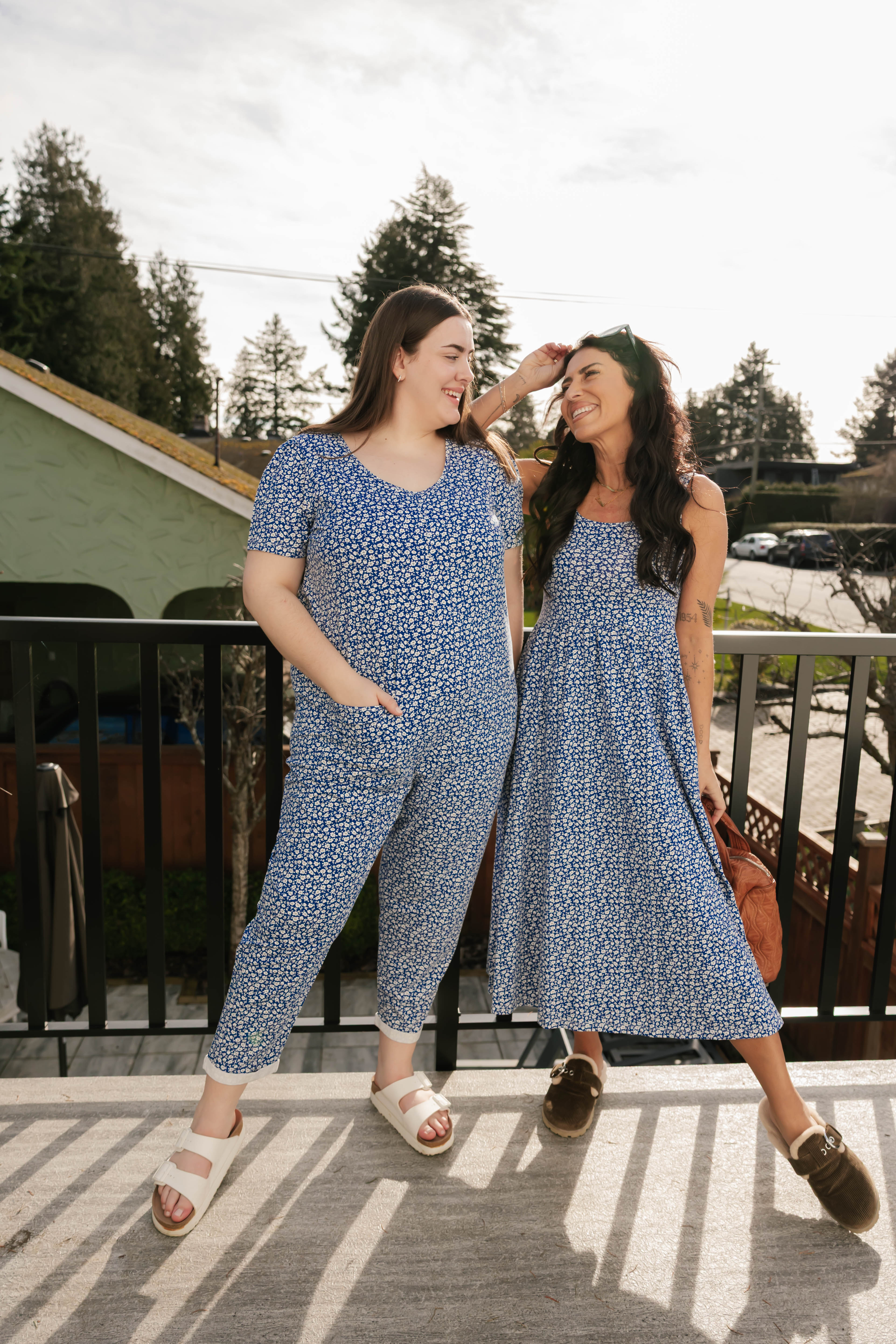 Mae Romper in Bluebell