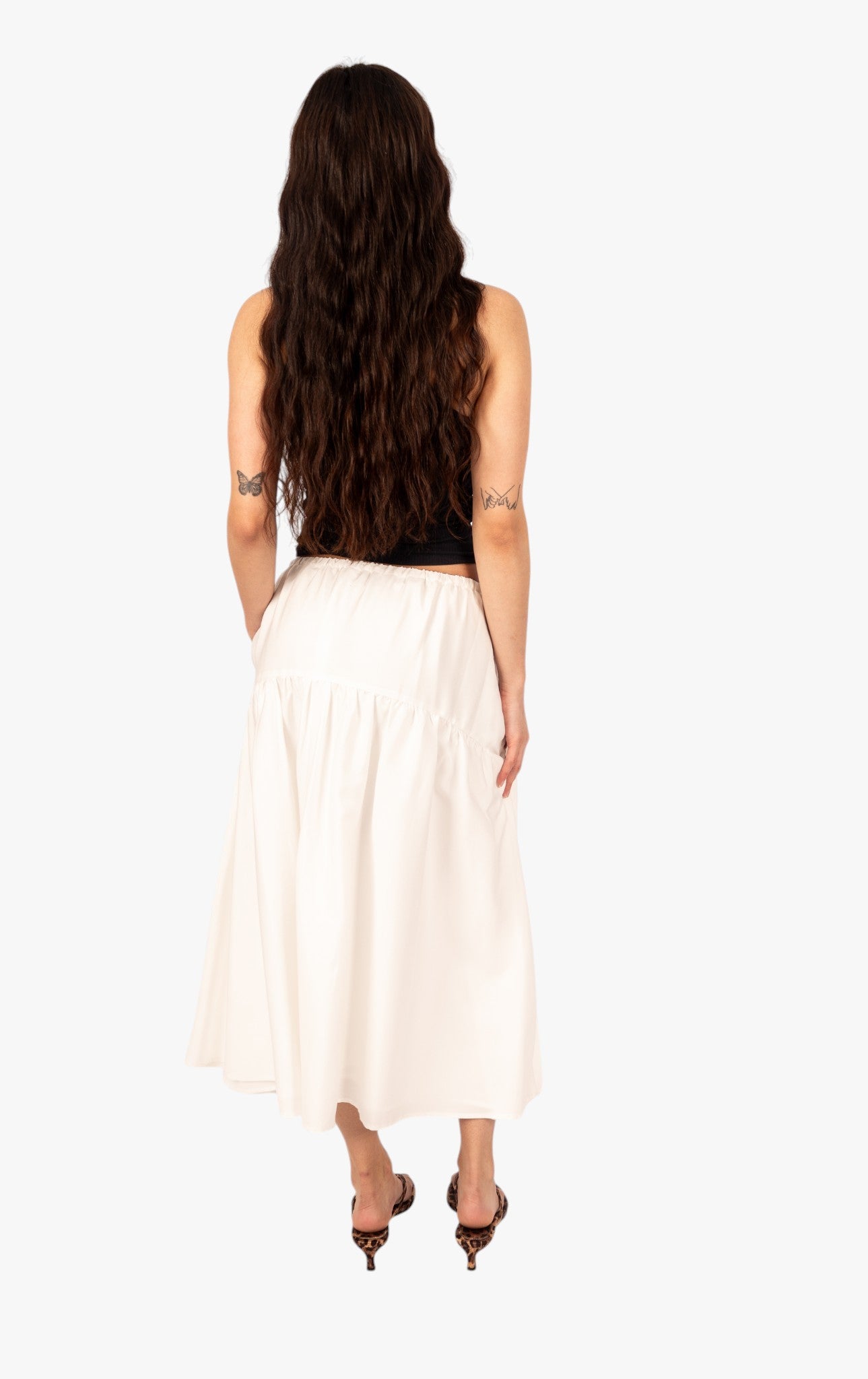 Maria Midi Skirt in Soft Cream