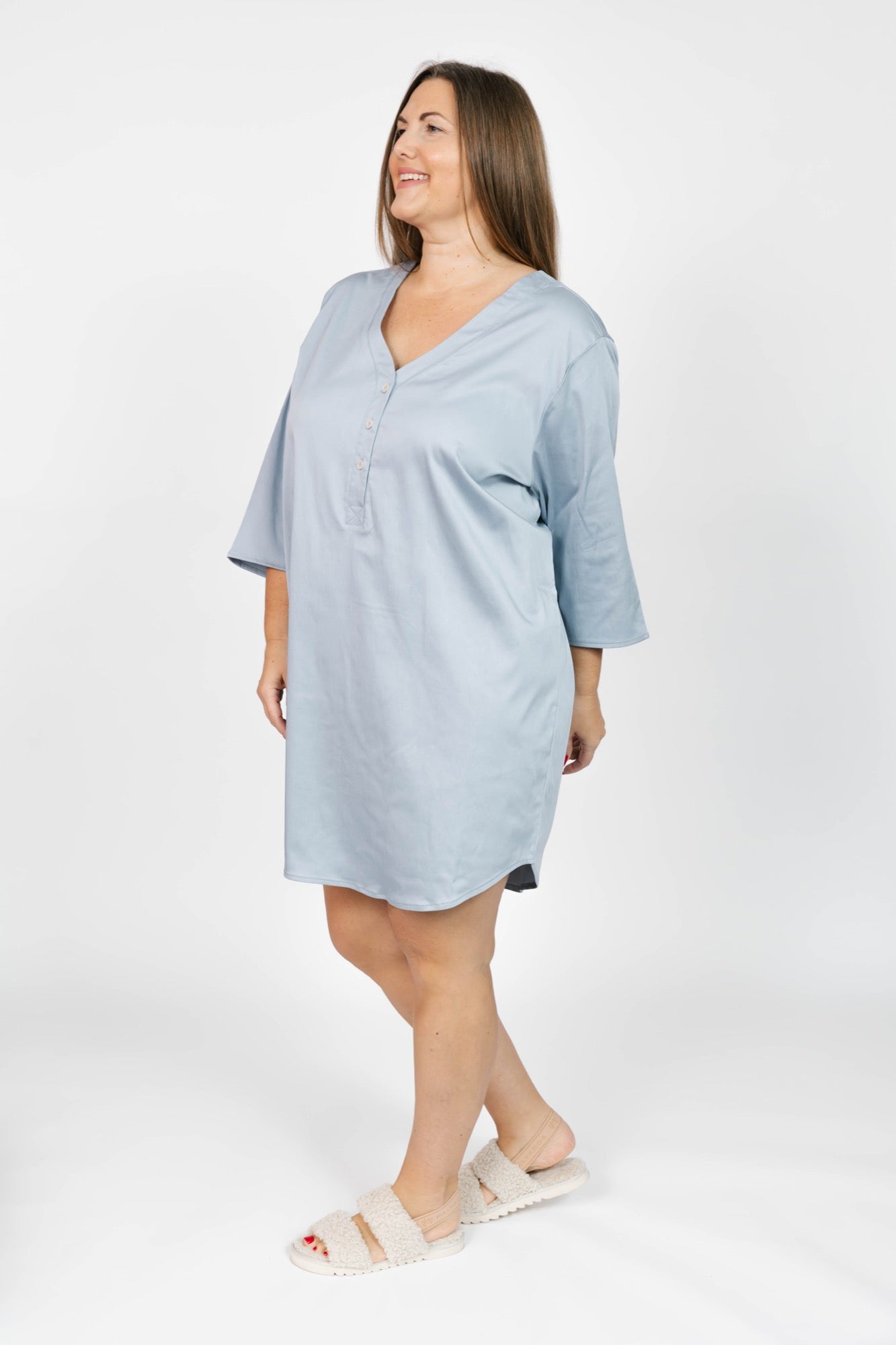 Melina Sleep Dress in Sky Blue