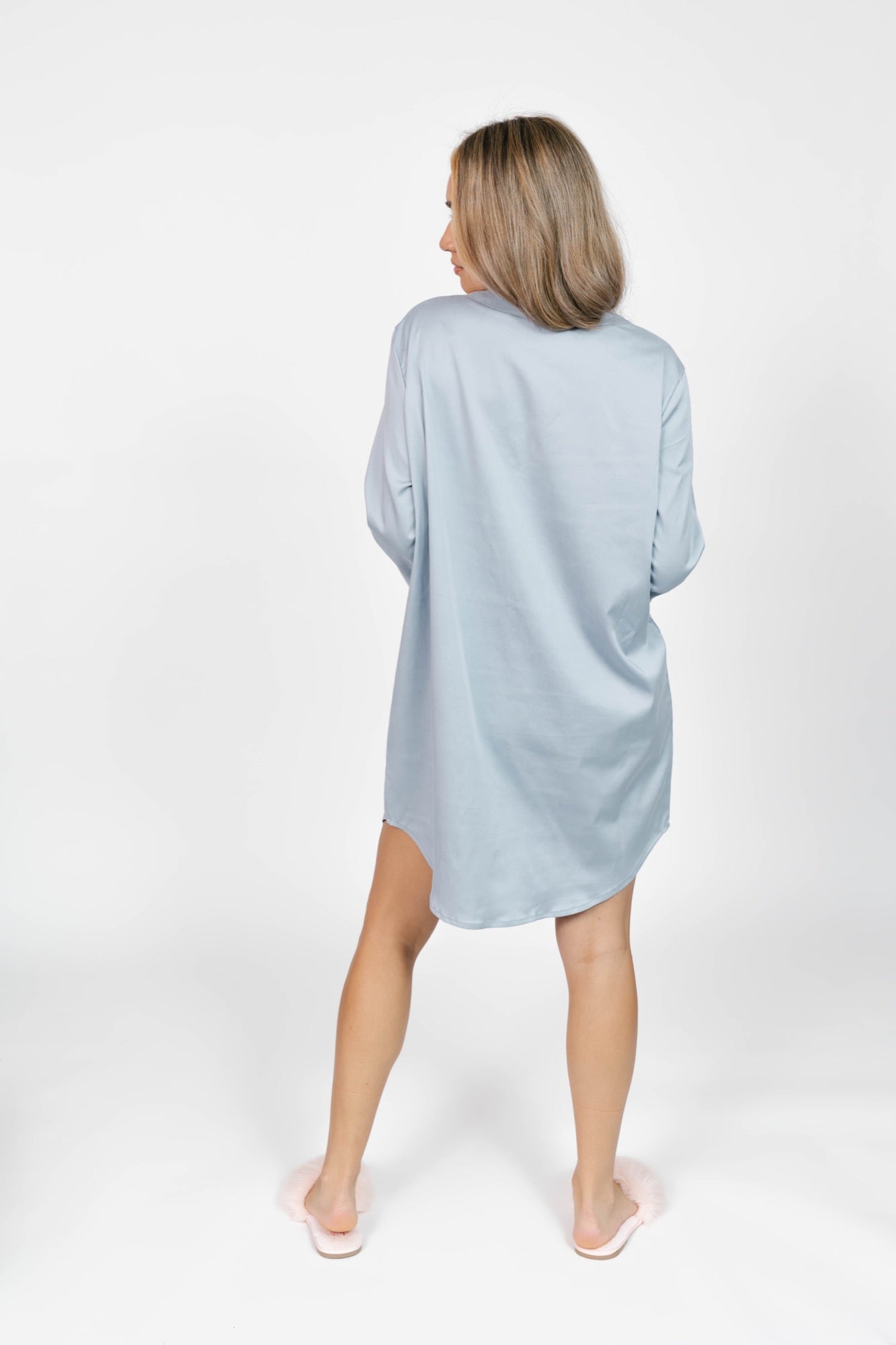 Melina Sleep Dress in Sky Blue