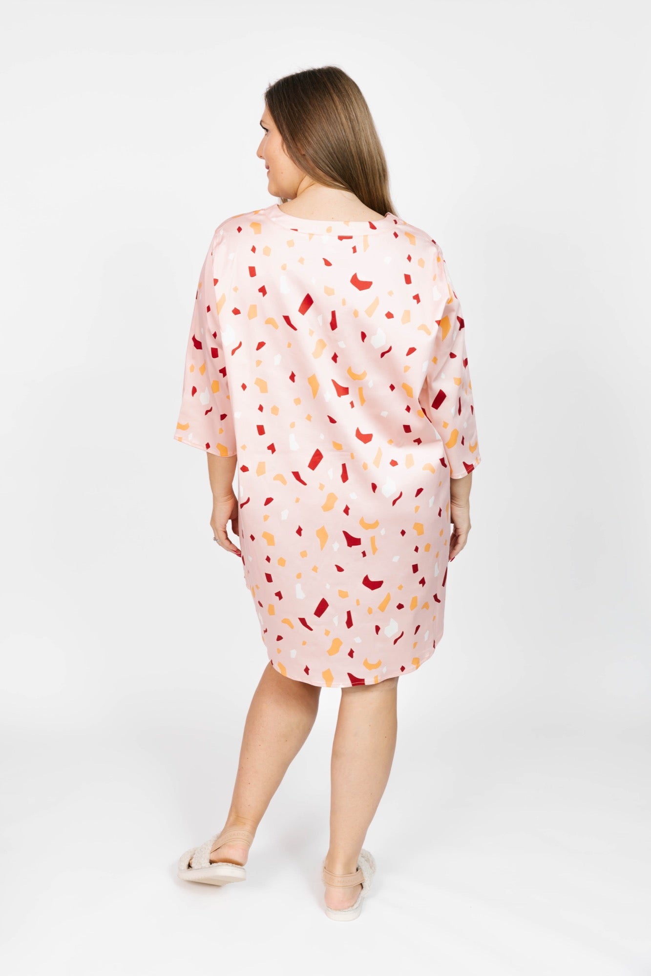 Melina Sleep Dress in Terrazzo