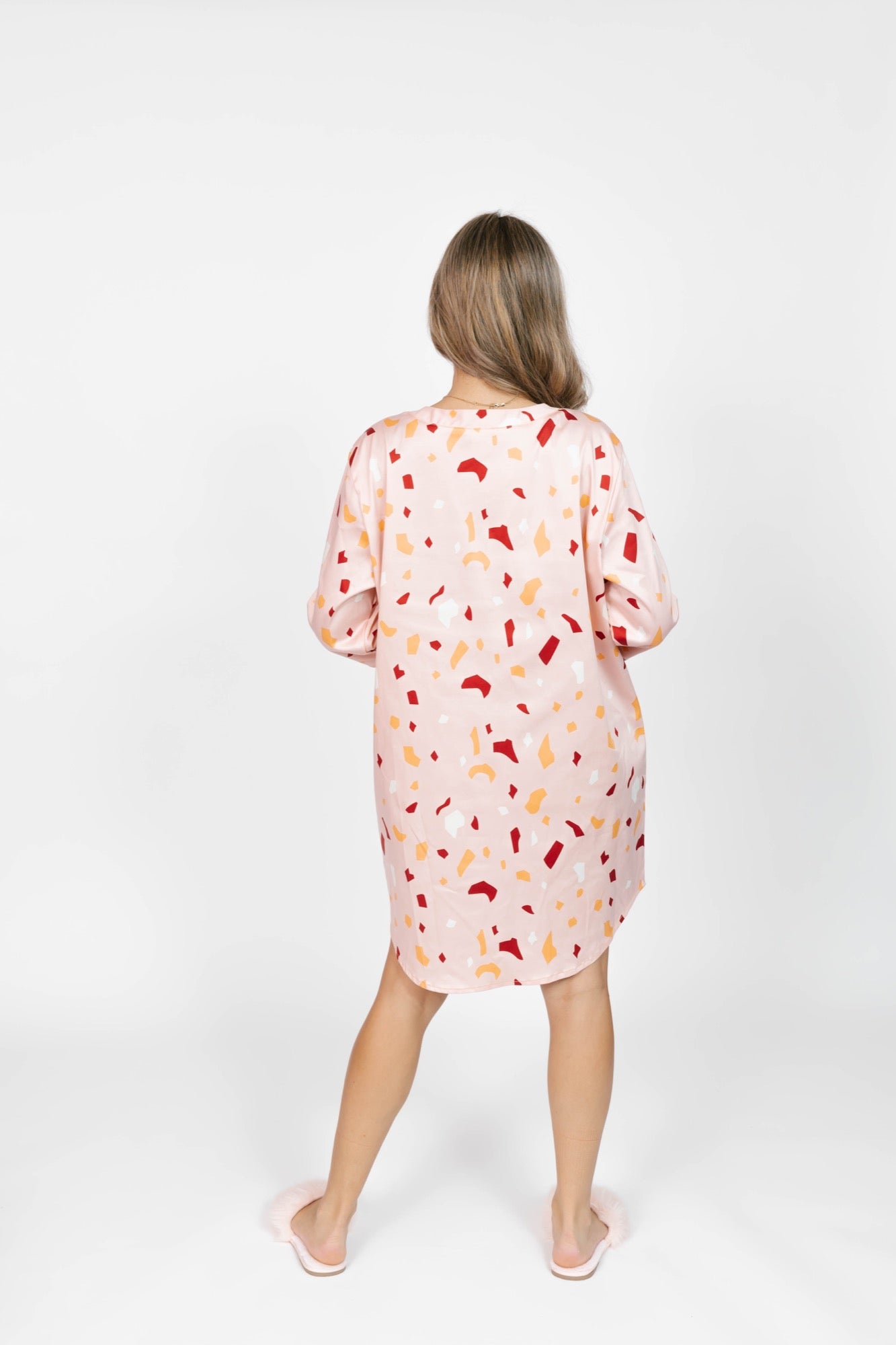 Melina Sleep Dress in Terrazzo