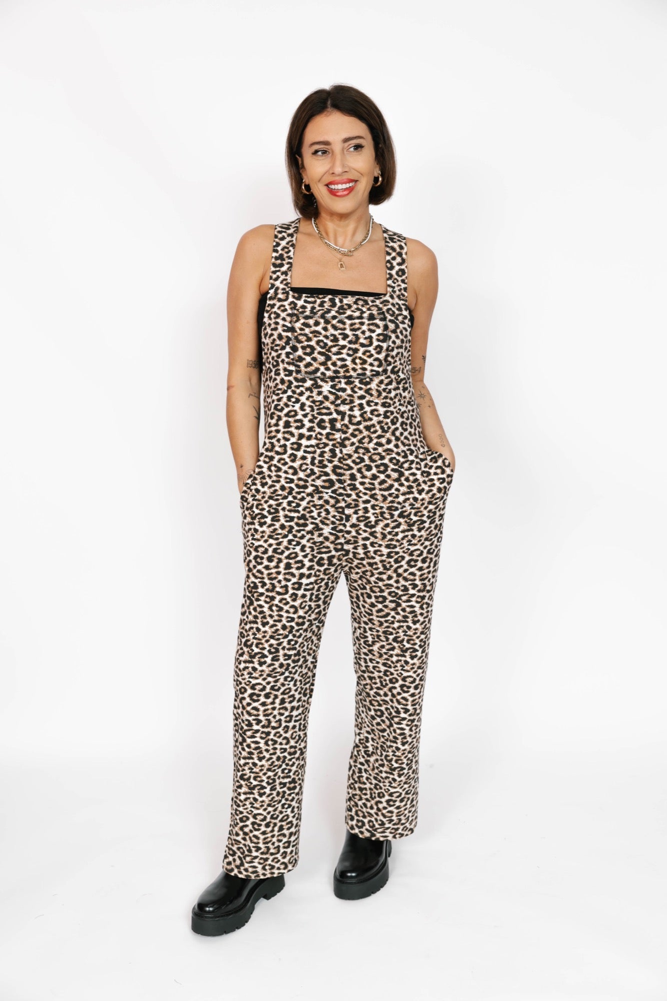 Mia Romperalls - Full Length - in Leopard