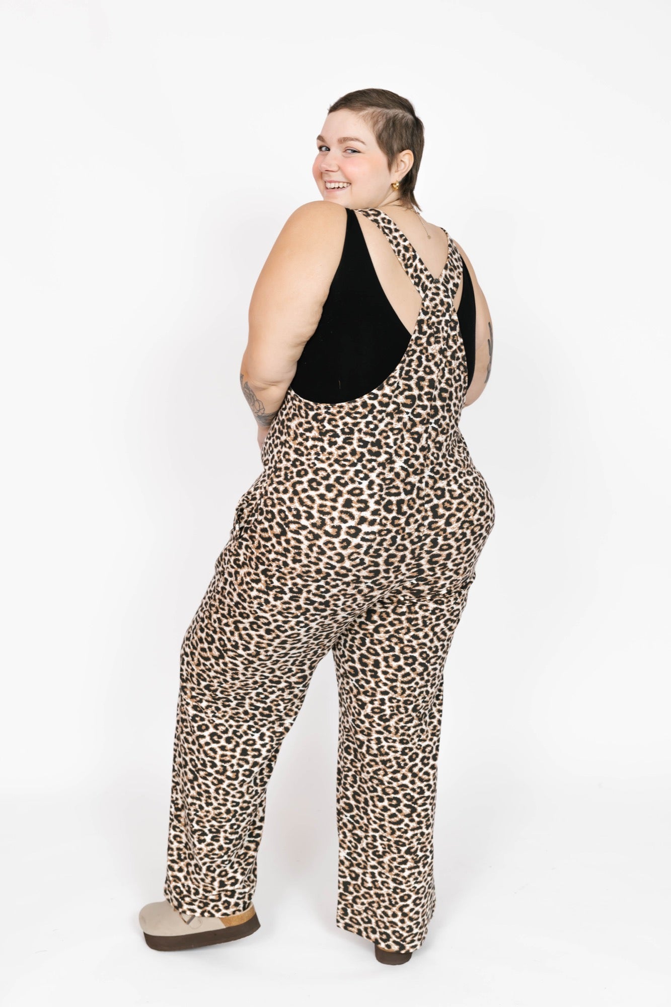 Mia Romperalls - Full Length - in Leopard