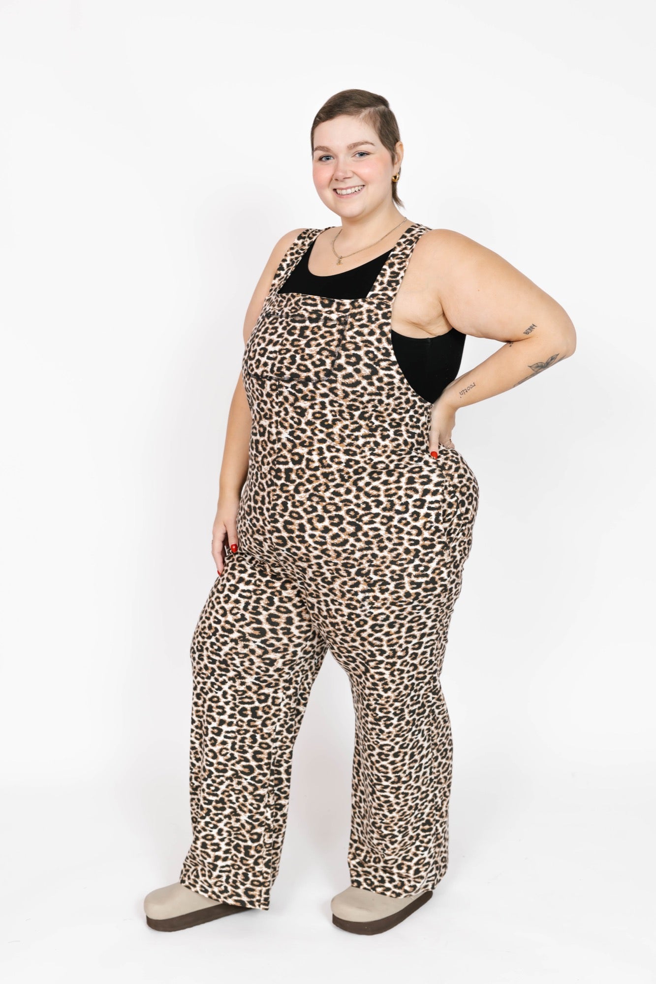 Mia Romperalls - Full Length - in Leopard