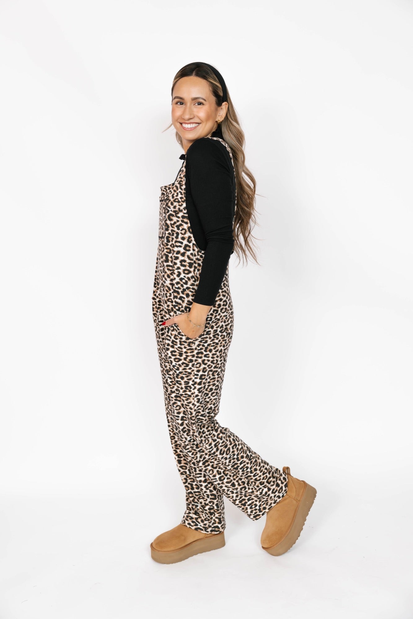 Mia Romperalls - Full Length - in Leopard