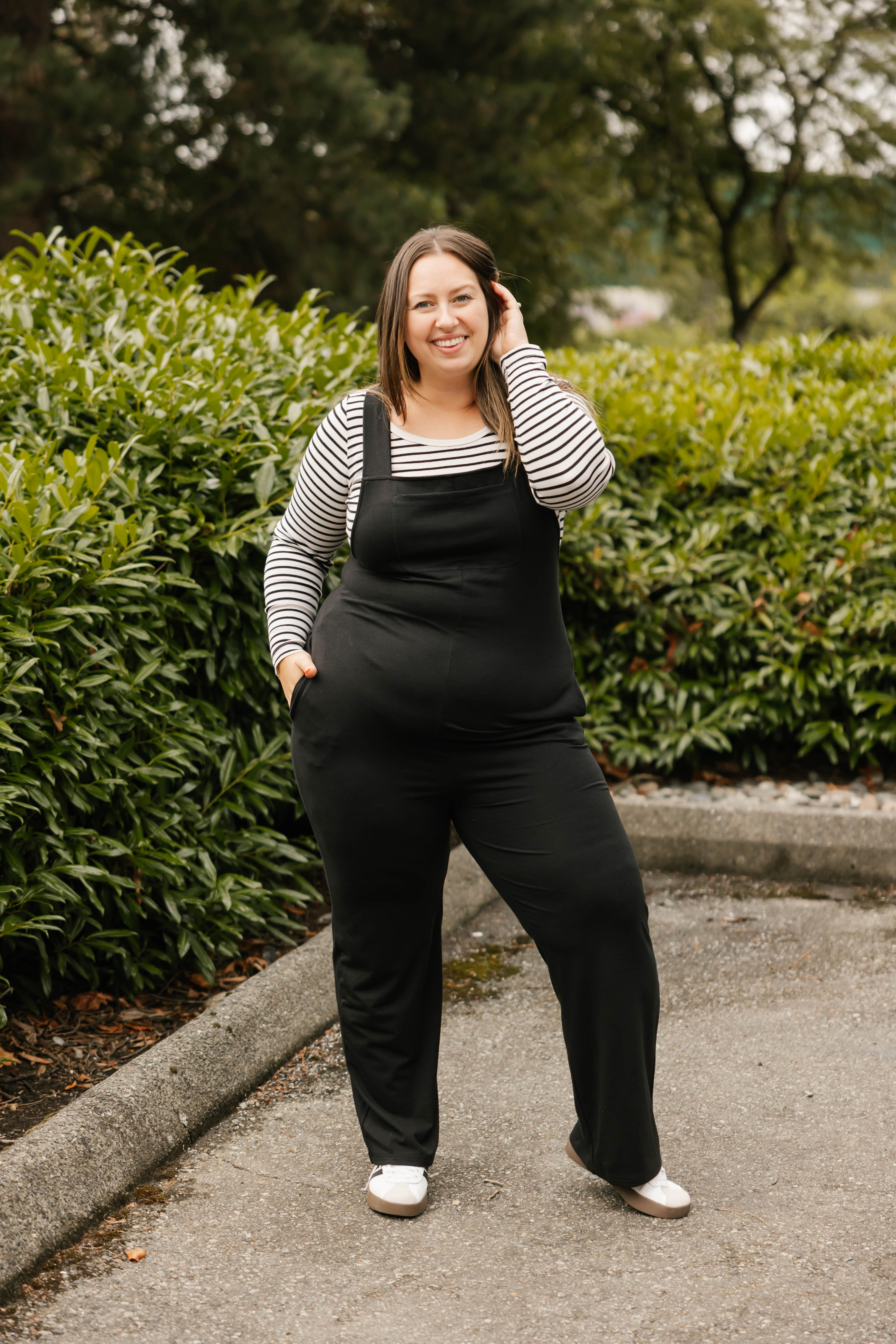 Mia Romperalls Full Length in Midnight Black