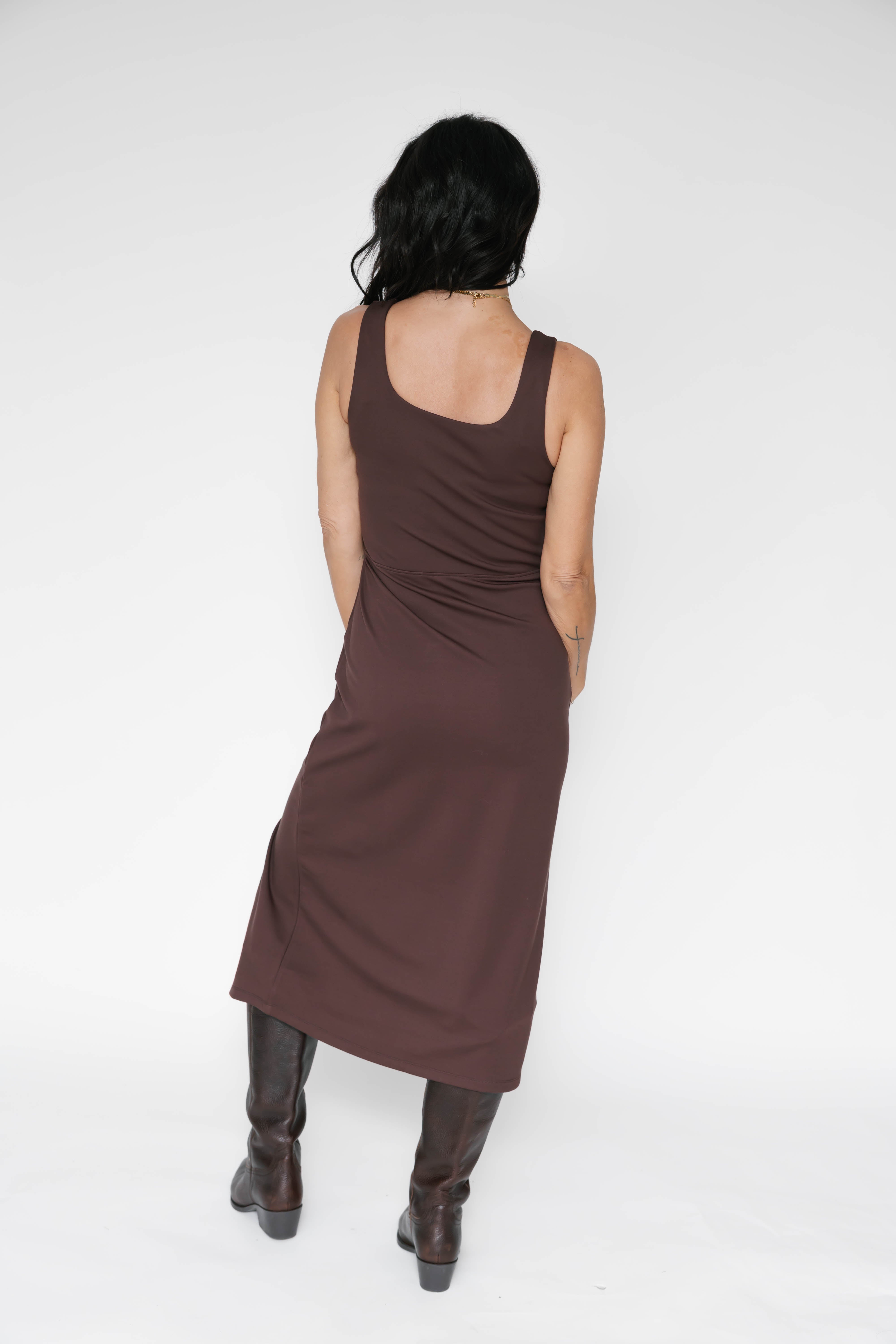 Microscuba Dress in Espresso
