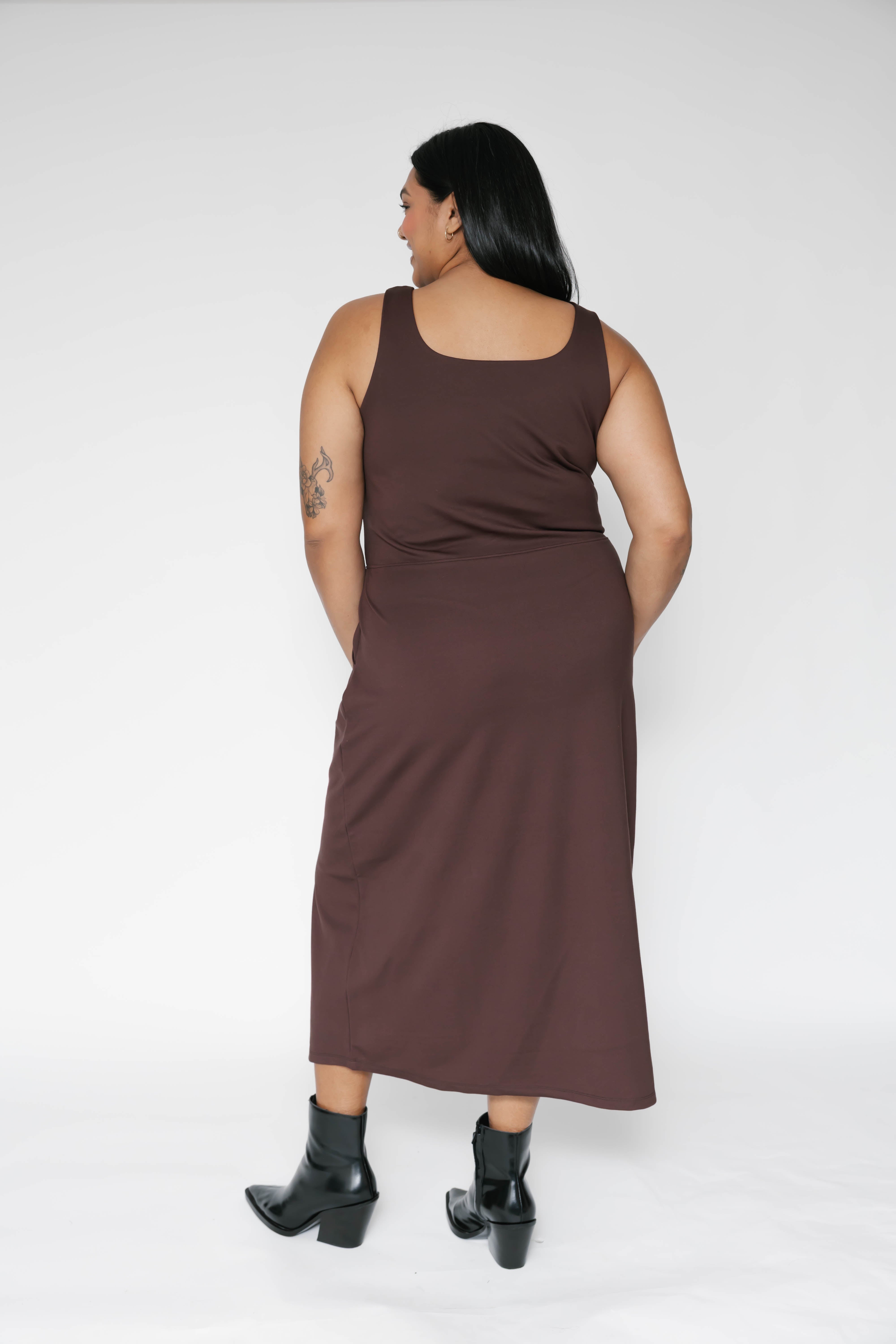 Microscuba Dress in Espresso